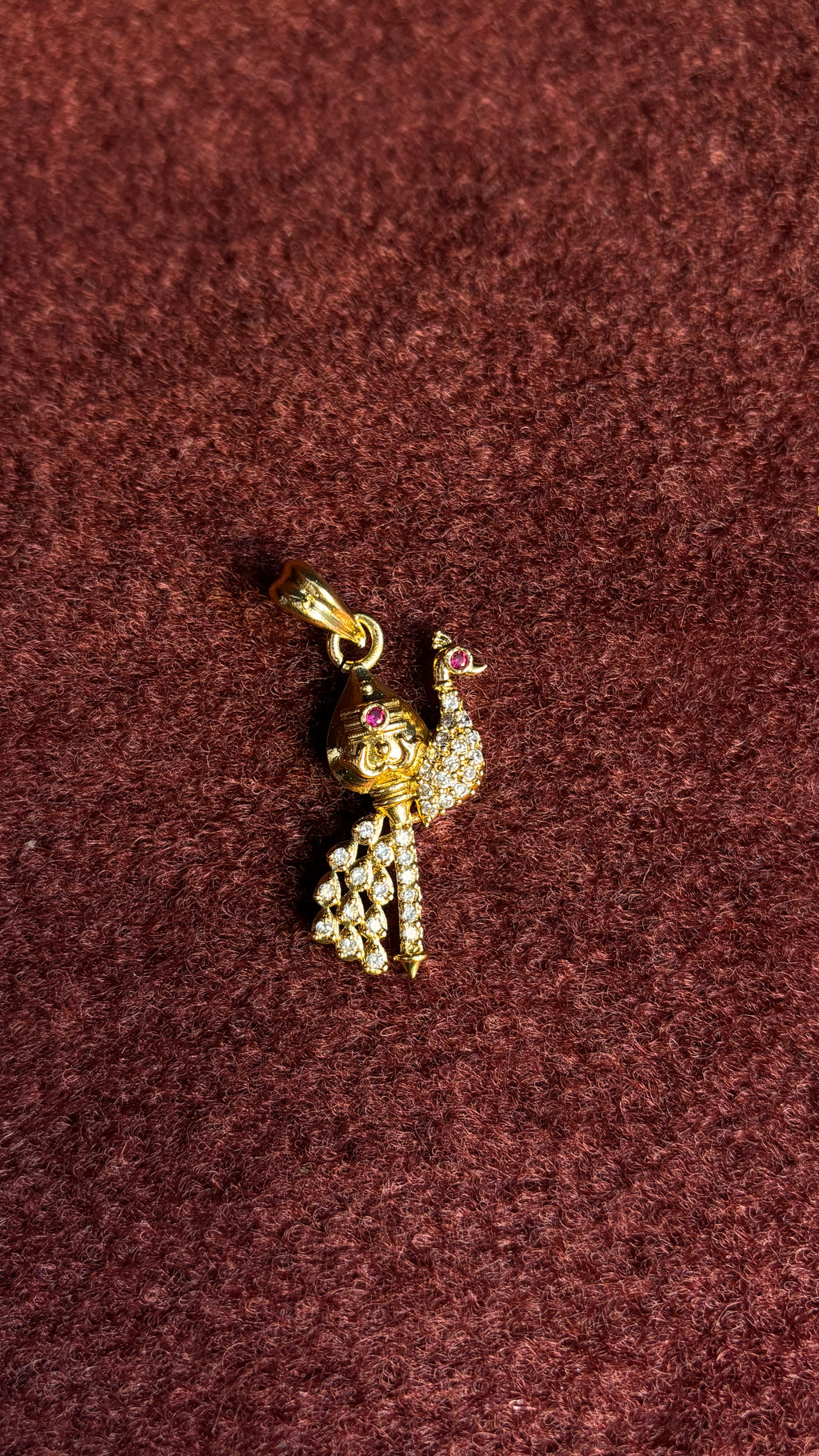 Subramanya stone peacock Pendant