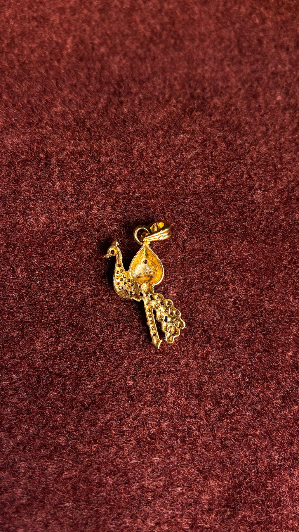 Subramanya stone peacock Pendant