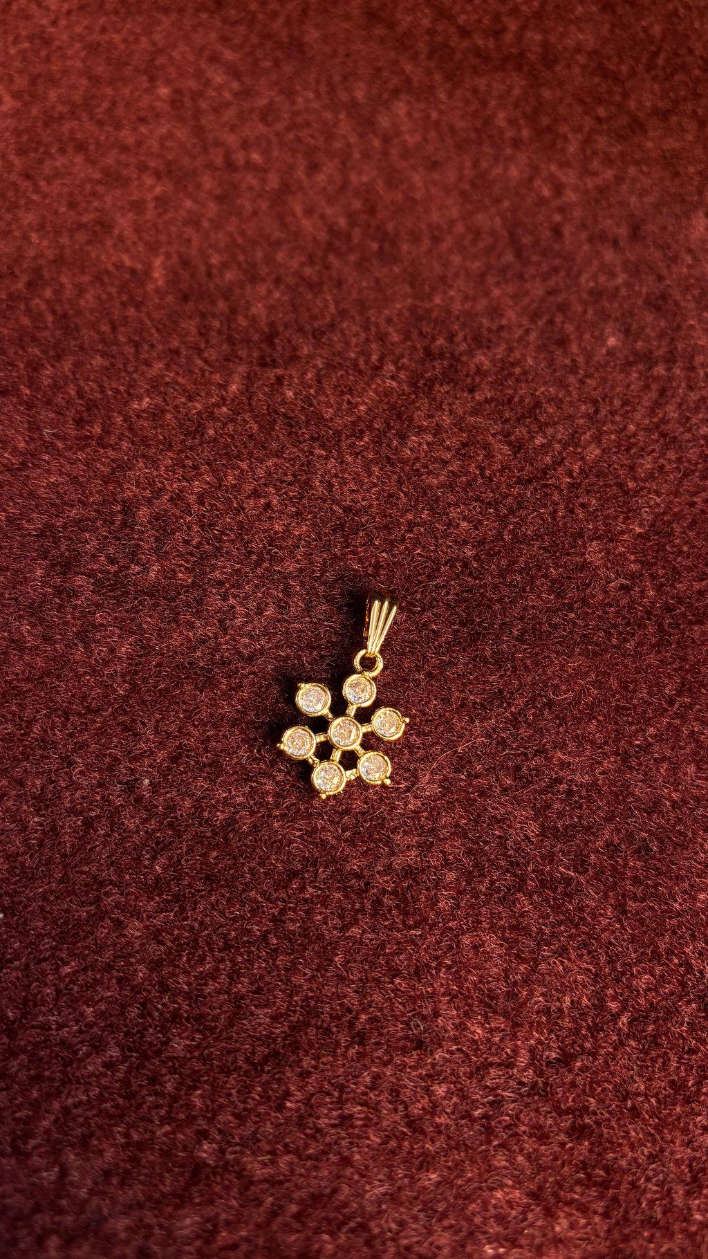 Flower Pendant (White stones)