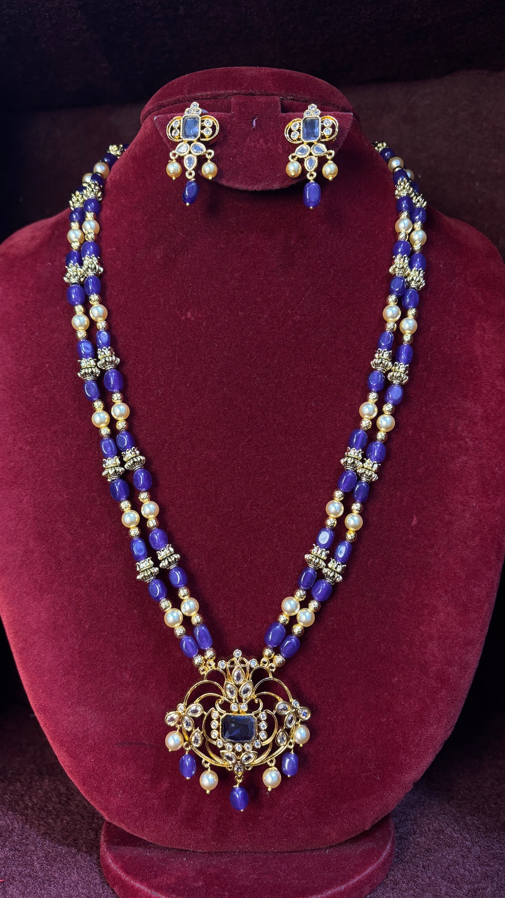 Brinjal Pearl Beads Haram SRJBH02