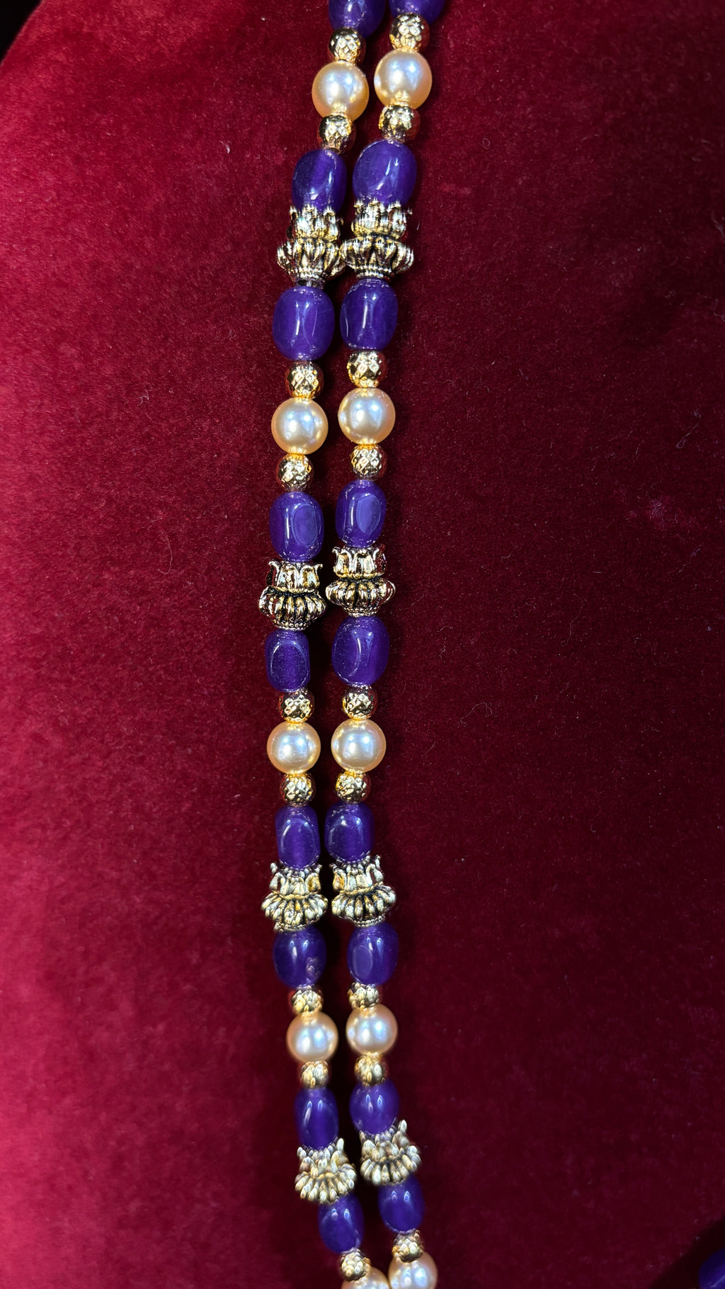Brinjal Pearl Beads Haram SRJBH02