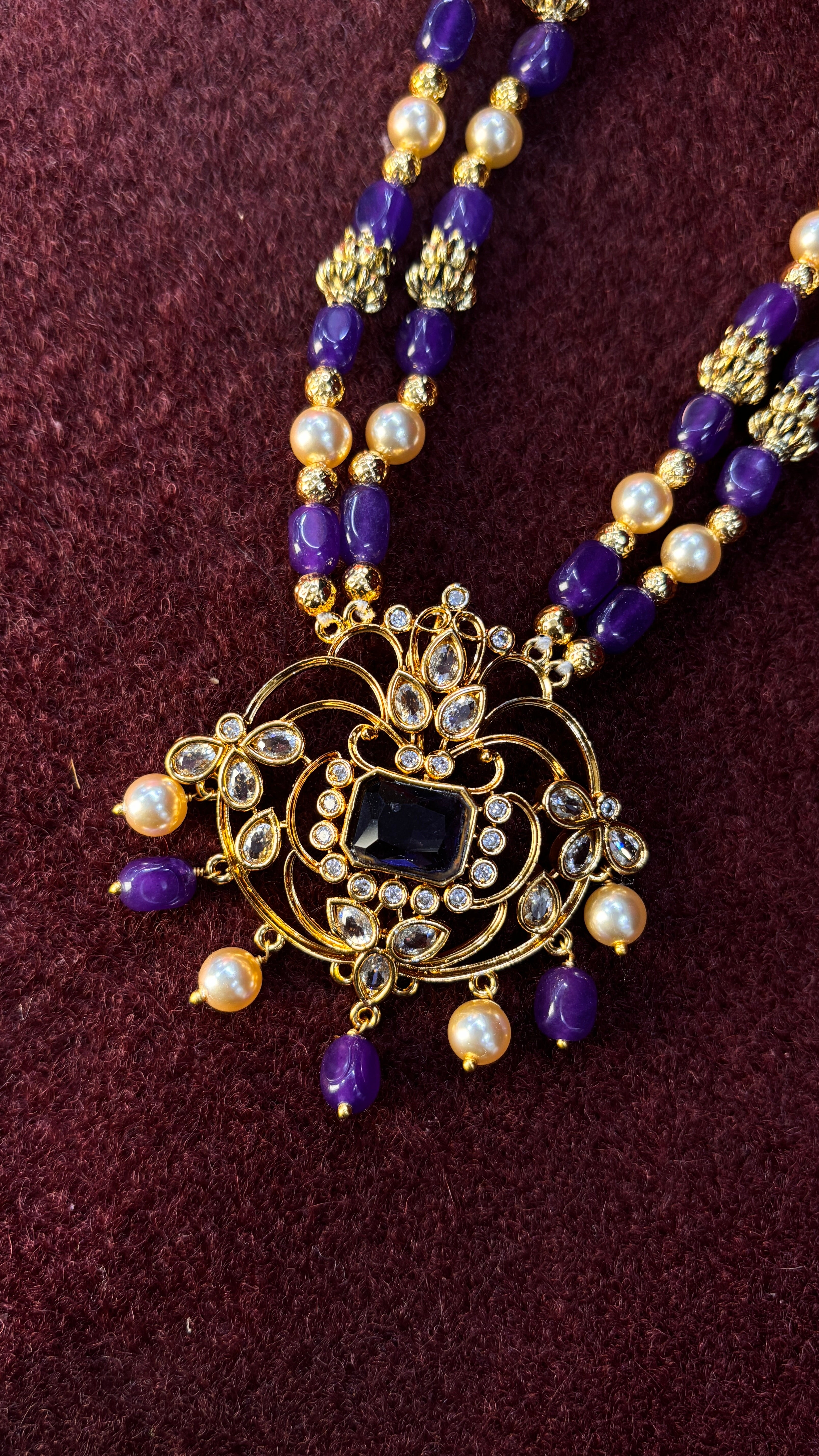 Brinjal Pearl Beads Haram SRJBH02