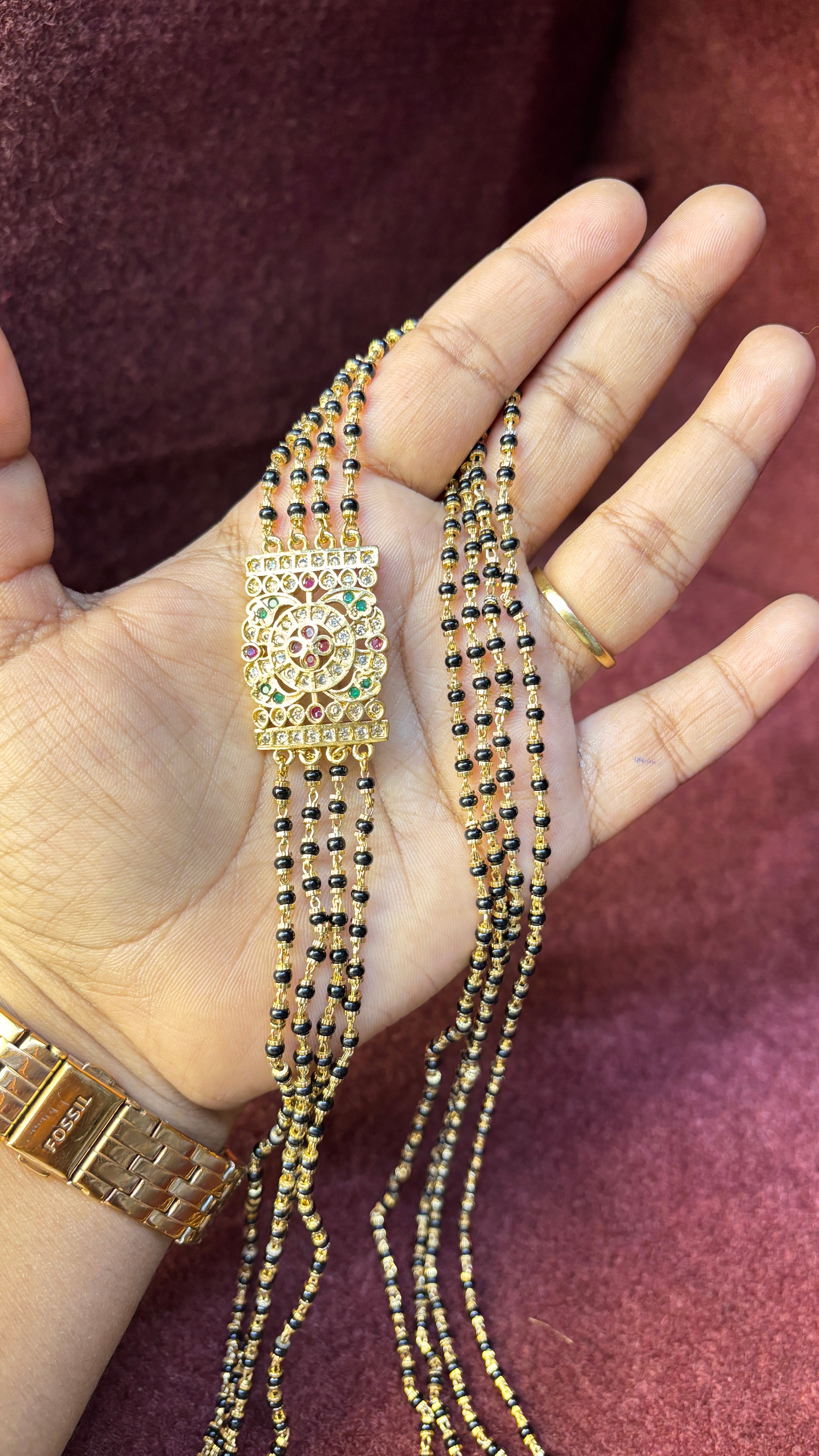 Black Beads Chandraharam SRJCH02