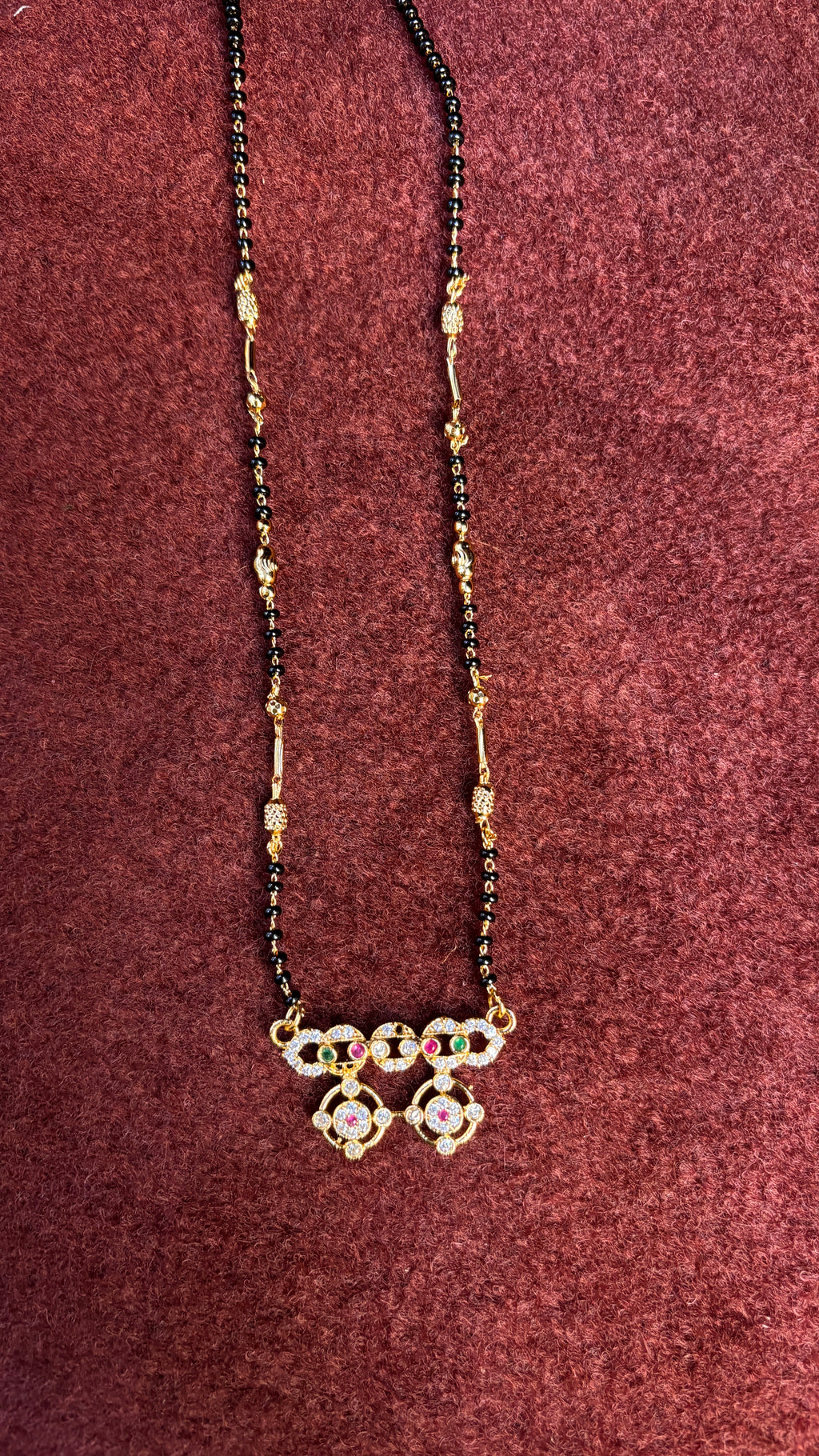 Single Line Black Beads SRJBB10