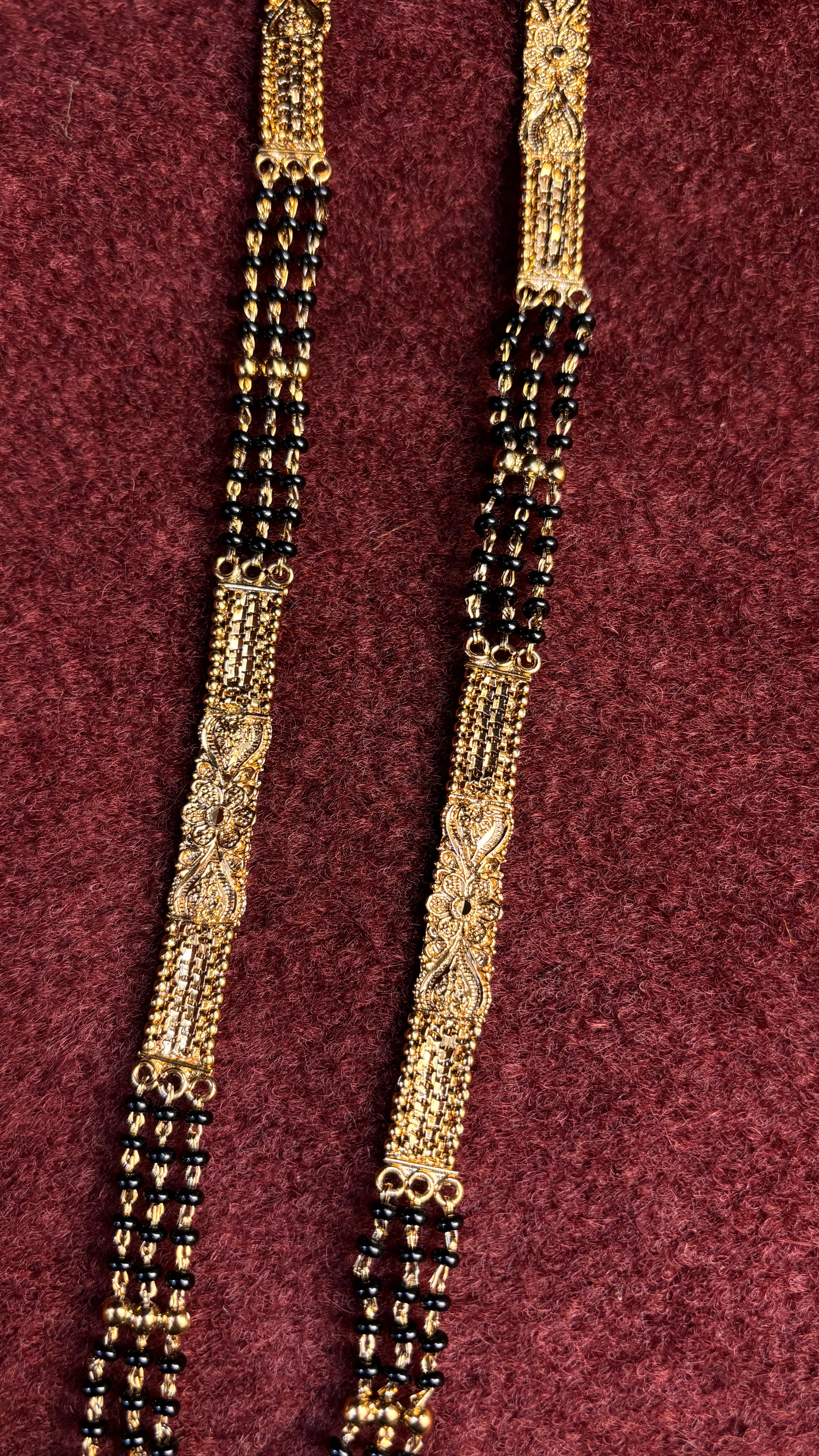 3 Line SR With Patti Black Beads SRJLBB09