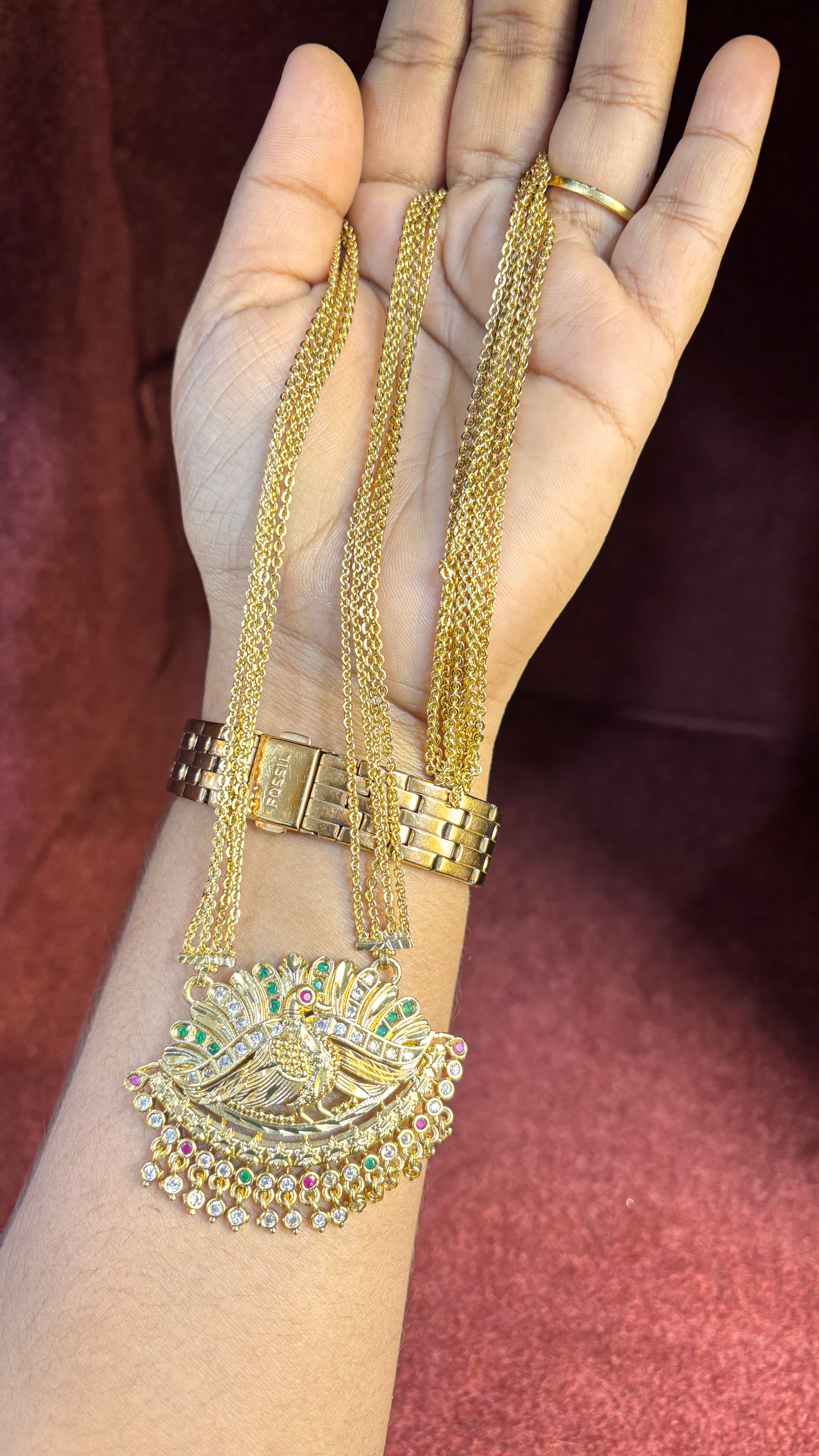 Peacock 4 Line Chandraharam SRJCH03