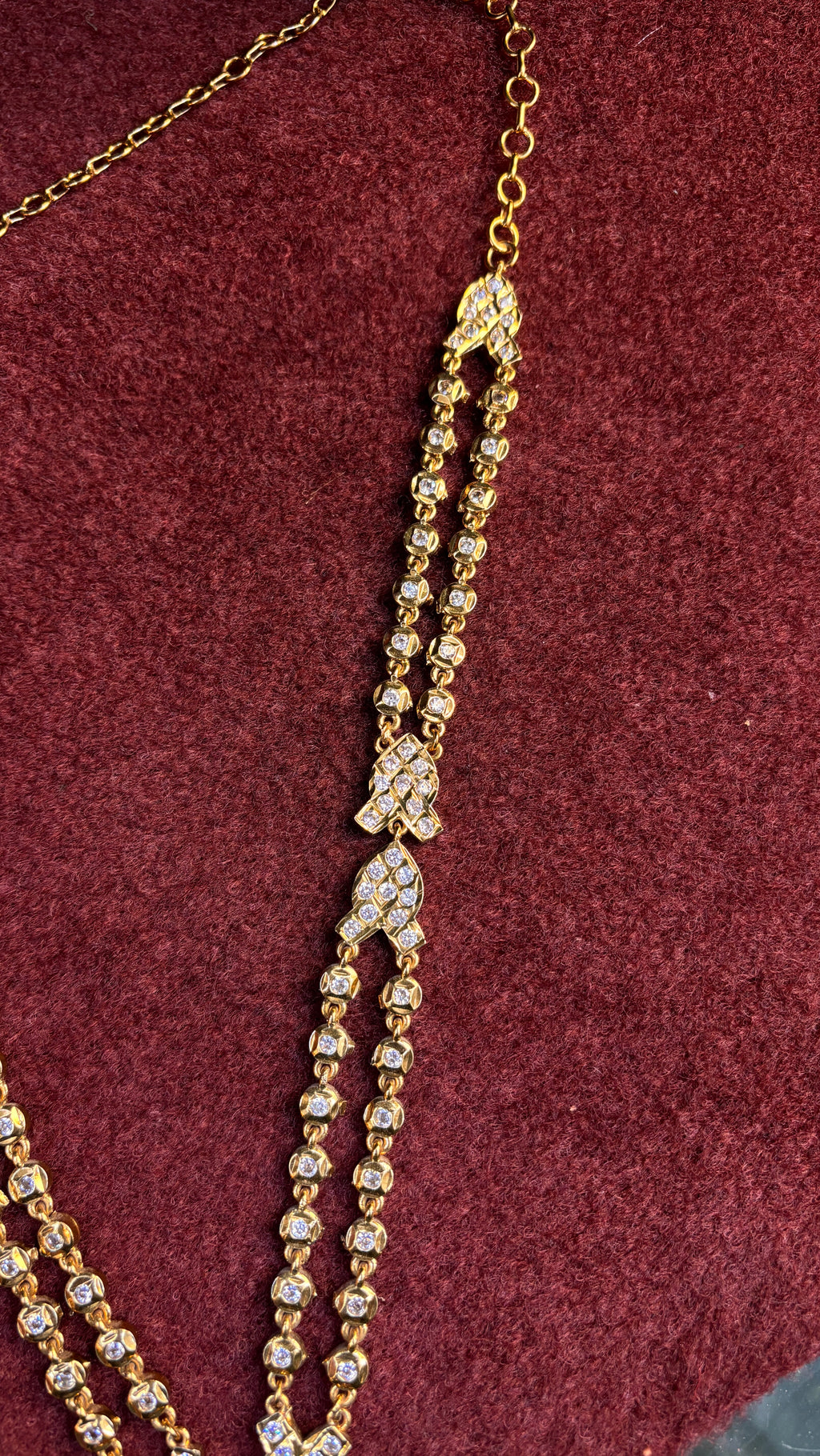 Uncut Stone Two Line Chain SRJ1399