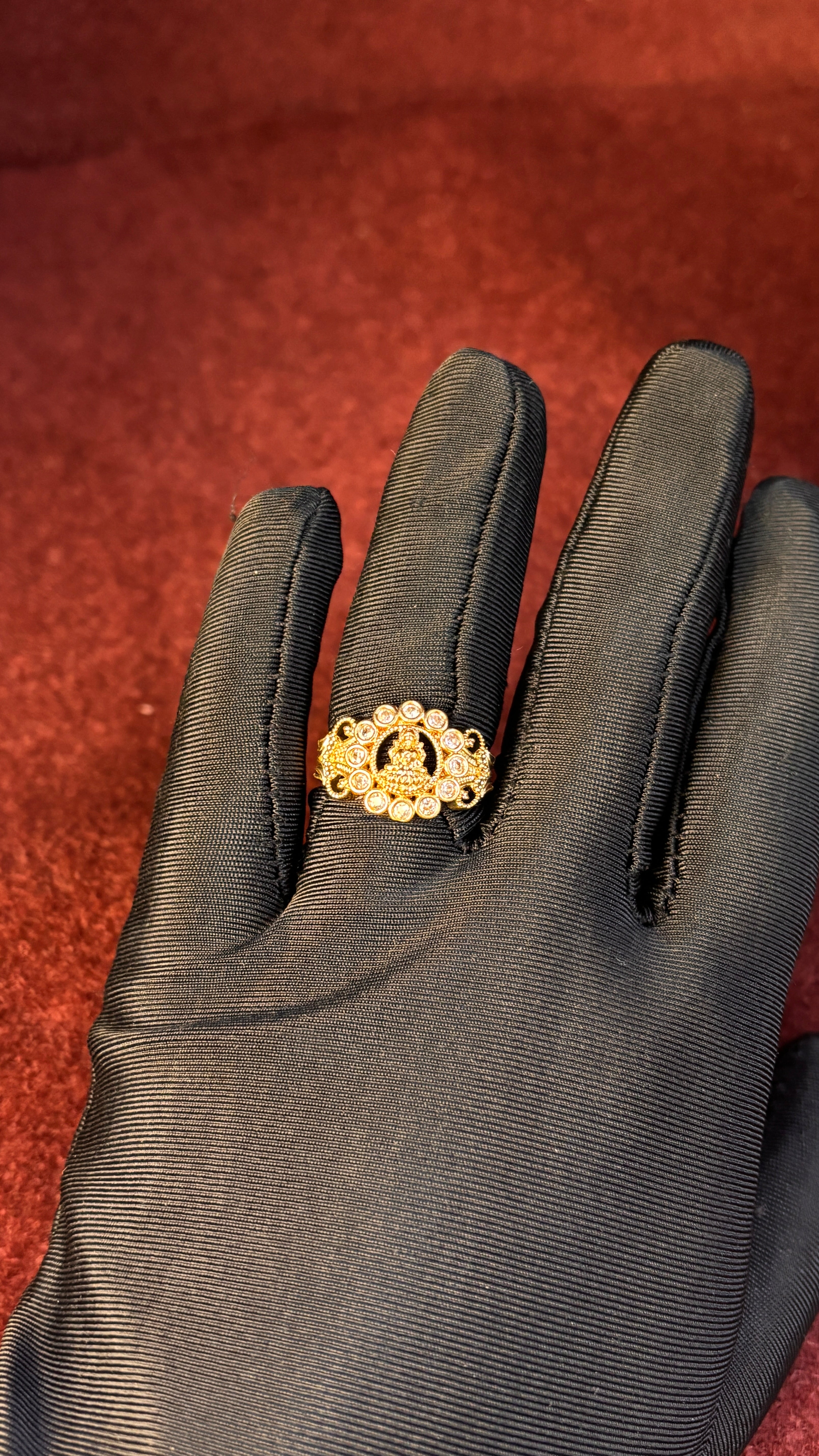 Laxmi Devi White Stone Ring SRJR05