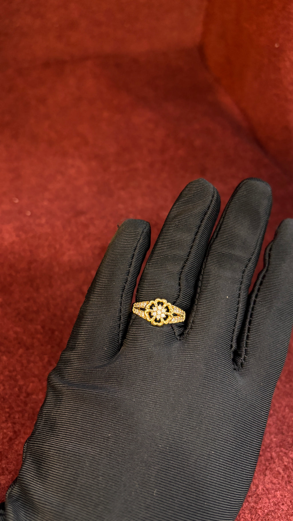 Flower White Stone Ring SRJR18