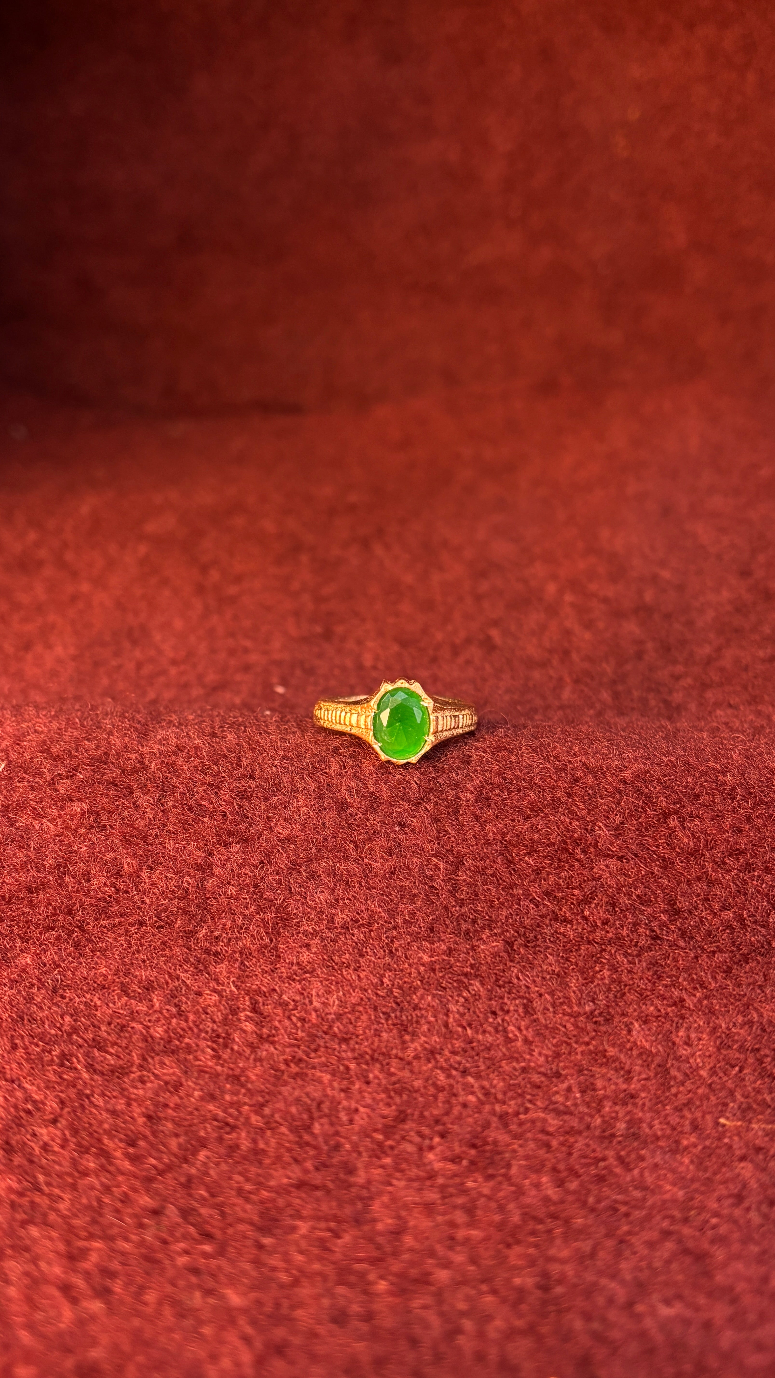 Panchaloham Green Stones Men's Ring SRJPR16