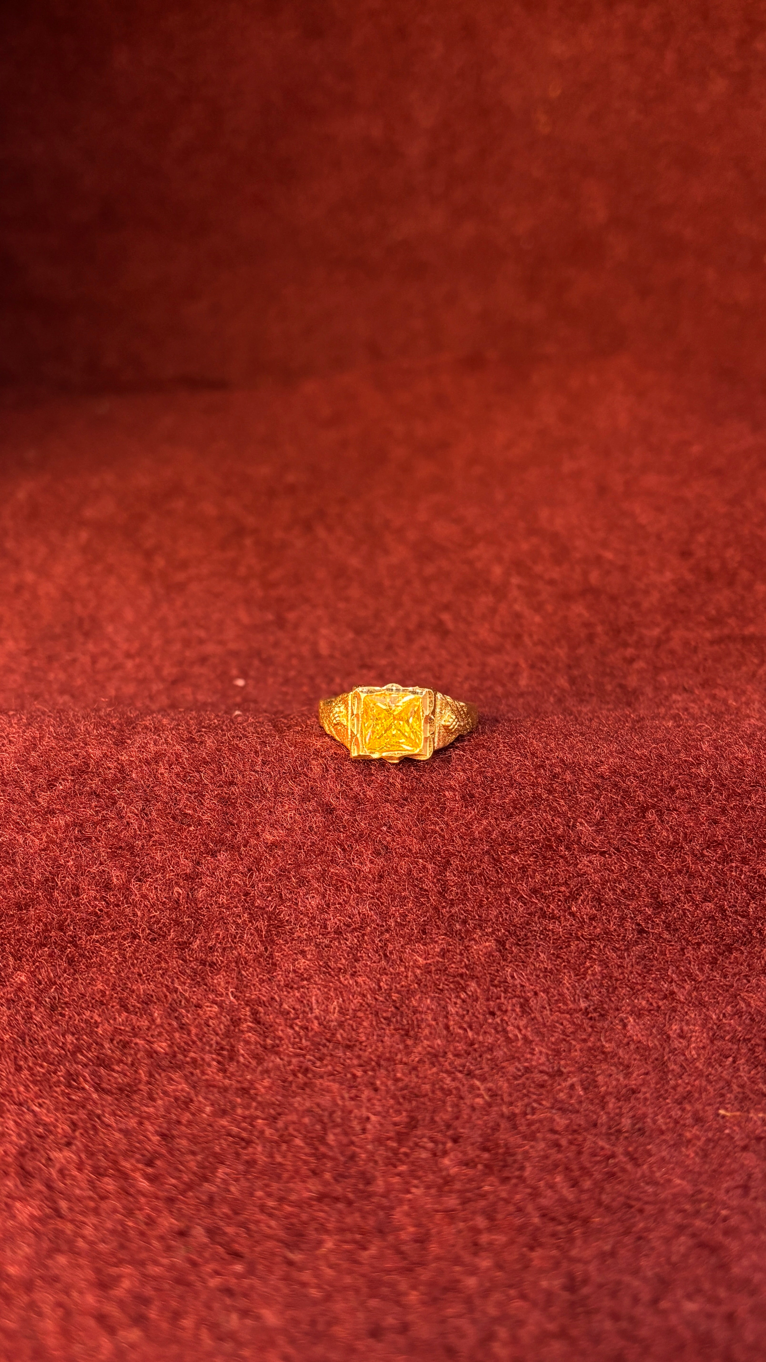 Panchaloham Yellow Stone Men's Ring SRJPR17