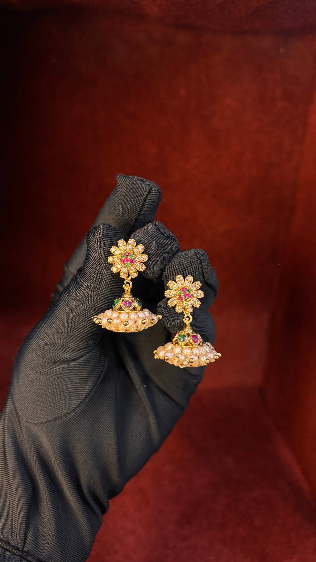 Pearl Multi Jhumka SRJER69