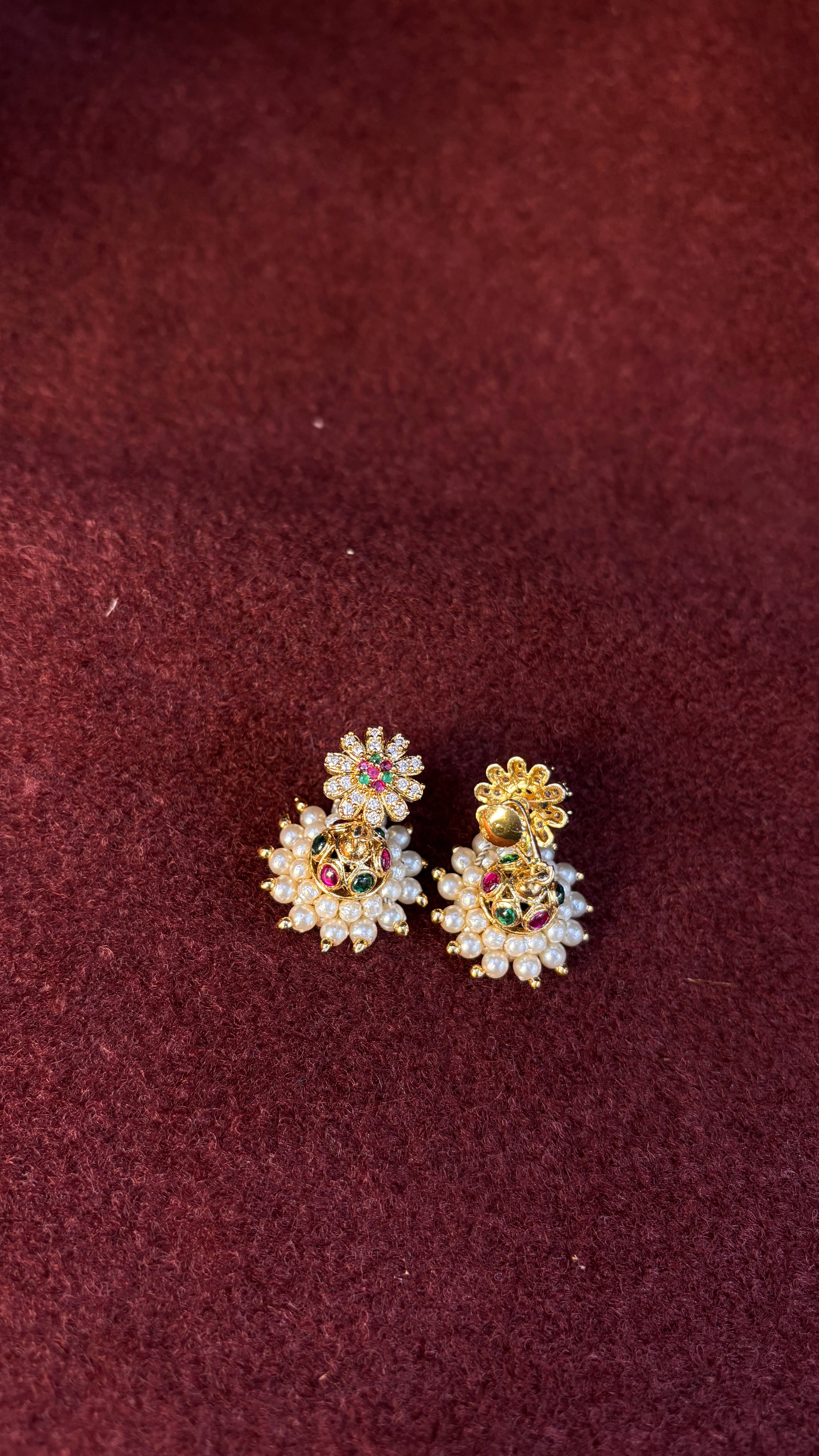 Pearl Multi Jhumka SRJER69