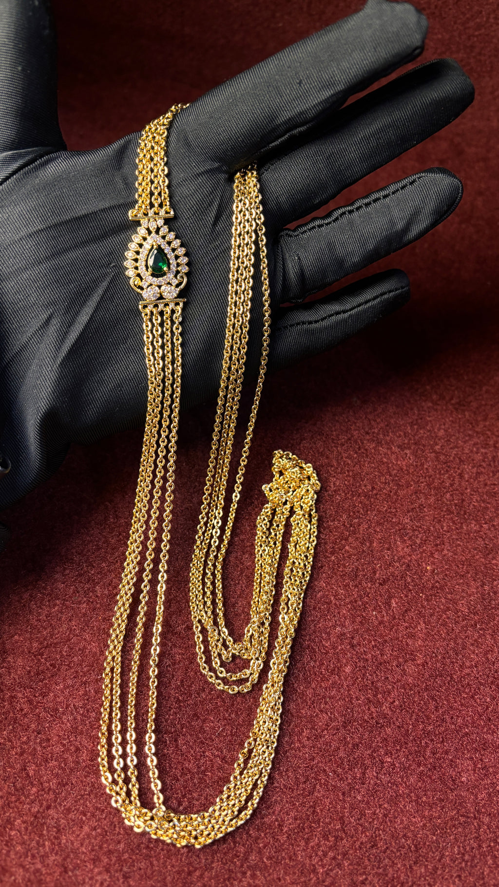 Green Bindhi 4 Line Chandraharam SRJCH10