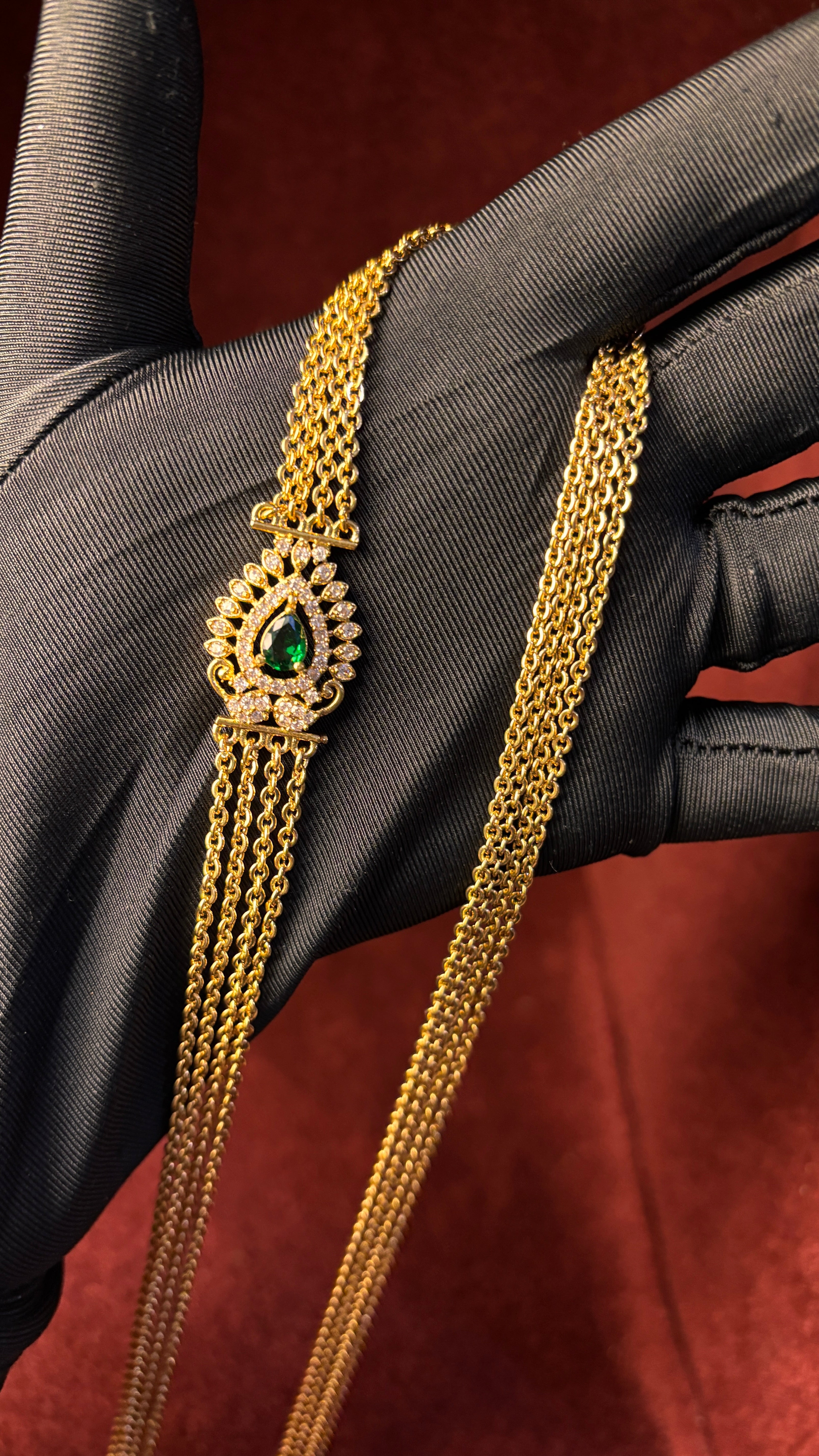 Green Bindhi 4 Line Chandraharam SRJCH10