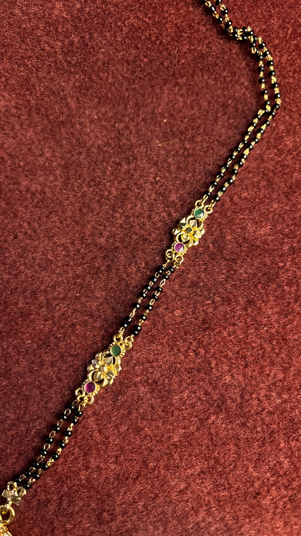 Semi Panchaloham Black Beads  SRJBB499