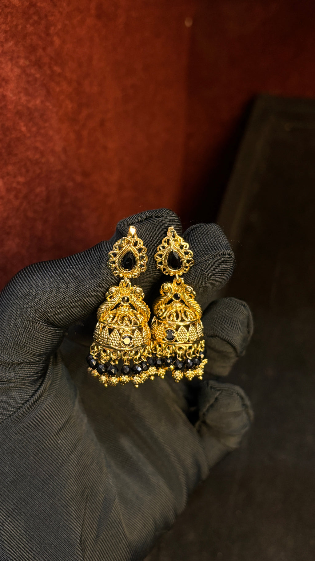 Black Jhumka SRJER75