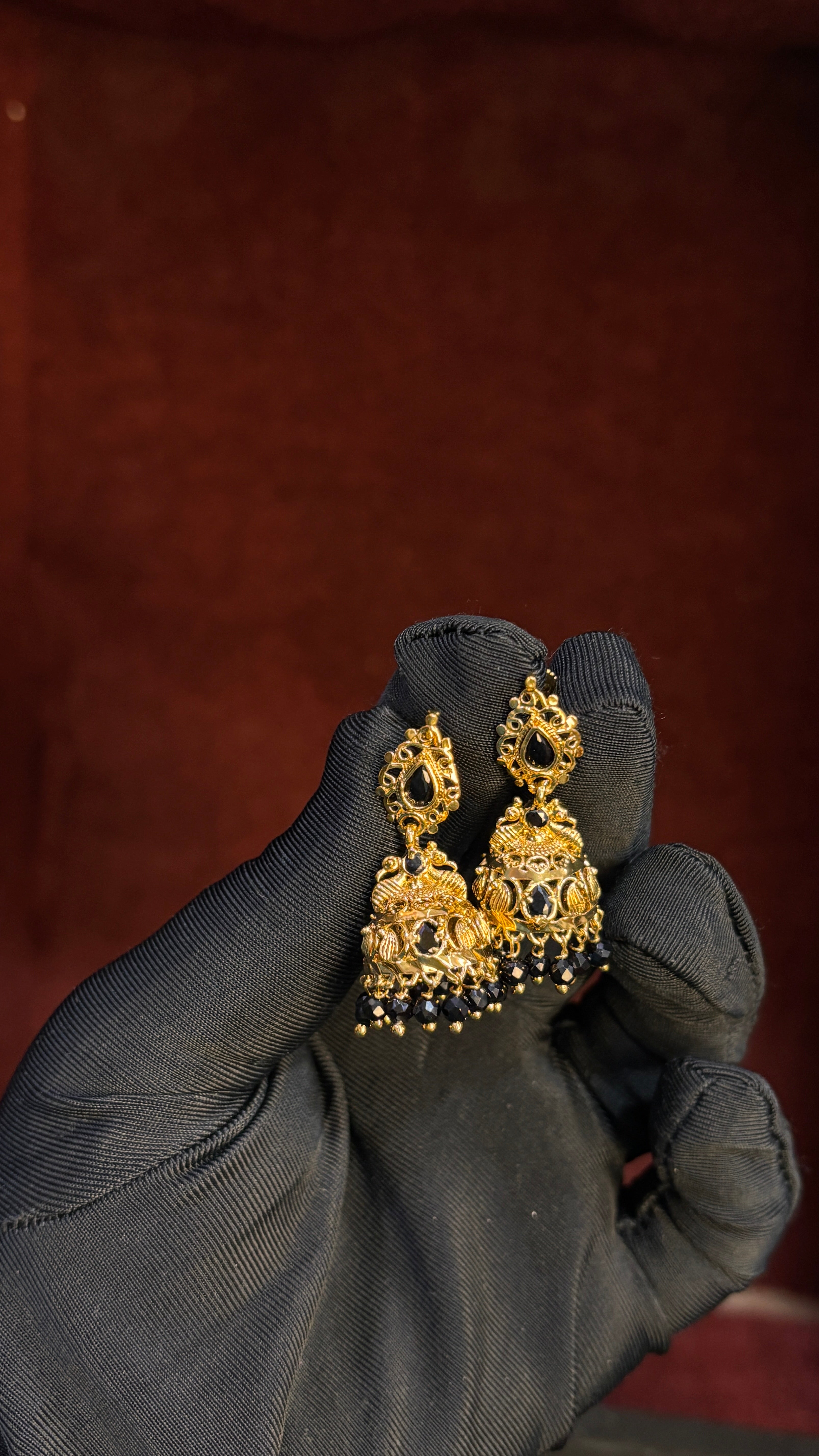 Black Jhumka SRJER76