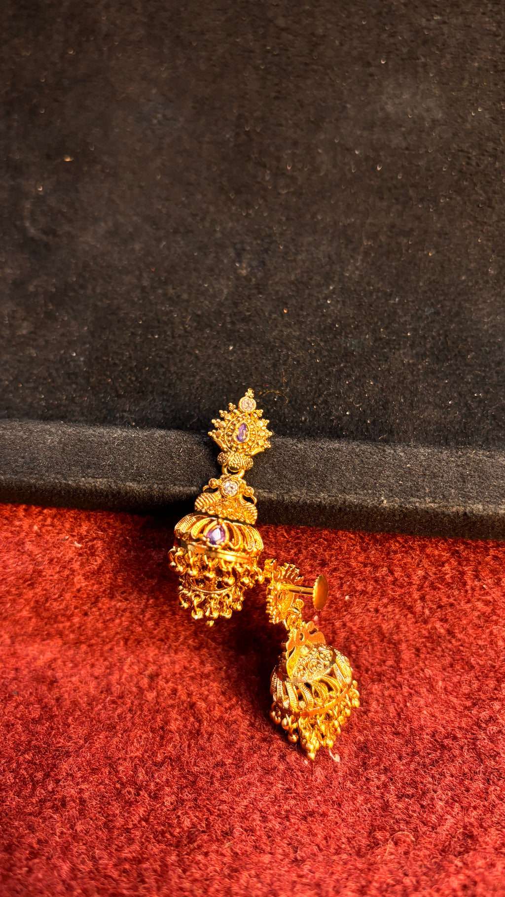 Lavender Double Jhumka SRJER77