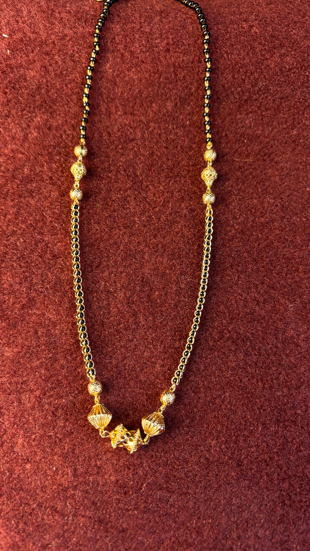 Drum Short Black Beads SRJBB249