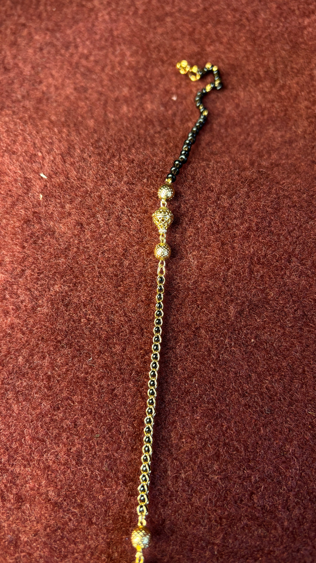 Drum Short Black Beads SRJBB249