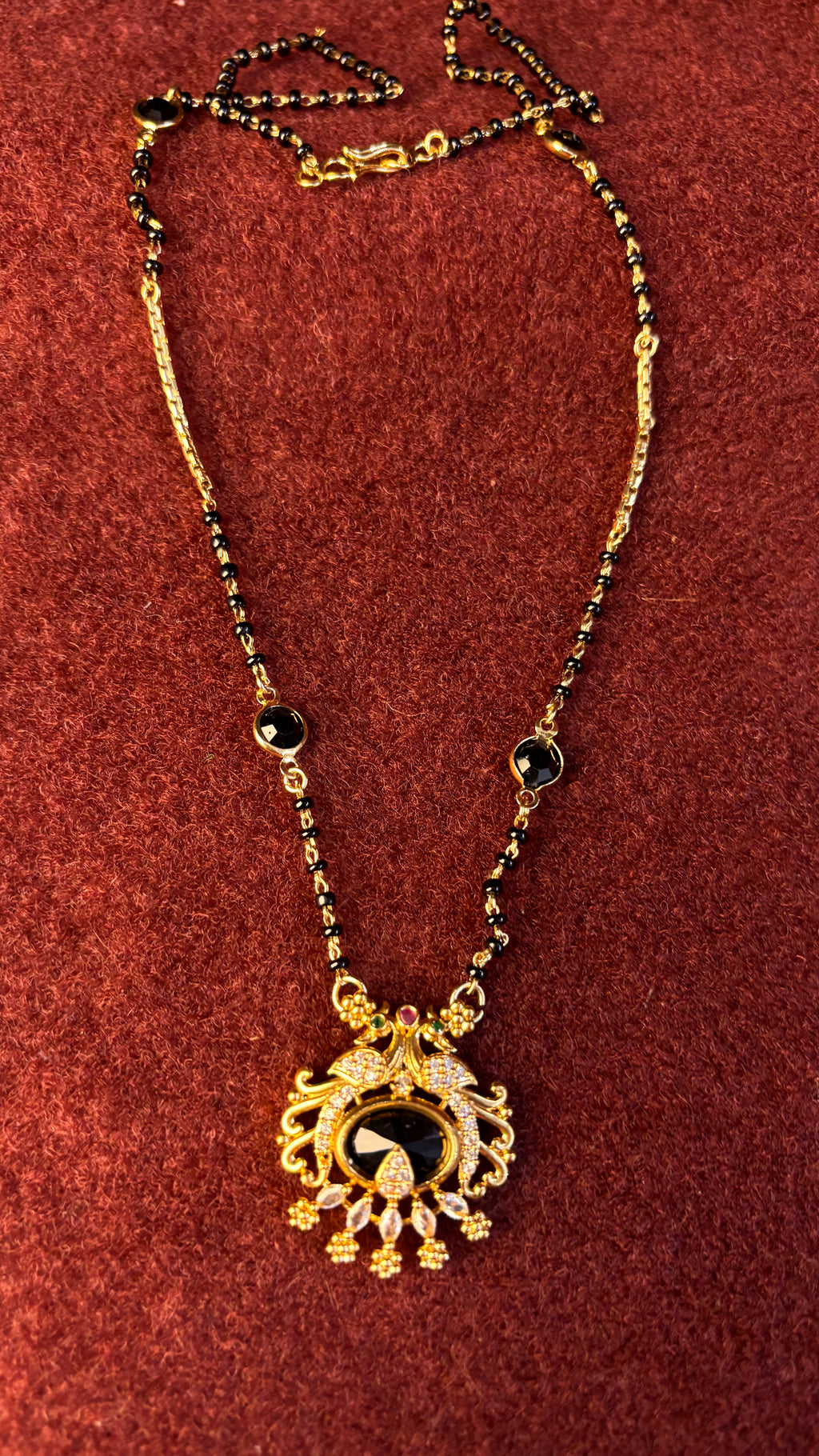 Peacock Black Beads SRJBB349