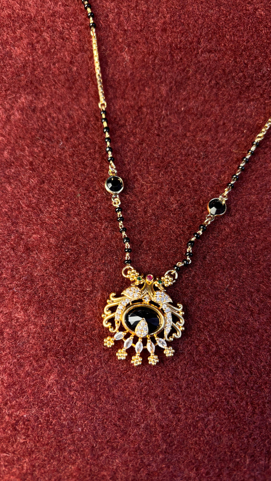 Peacock Black Beads SRJBB349