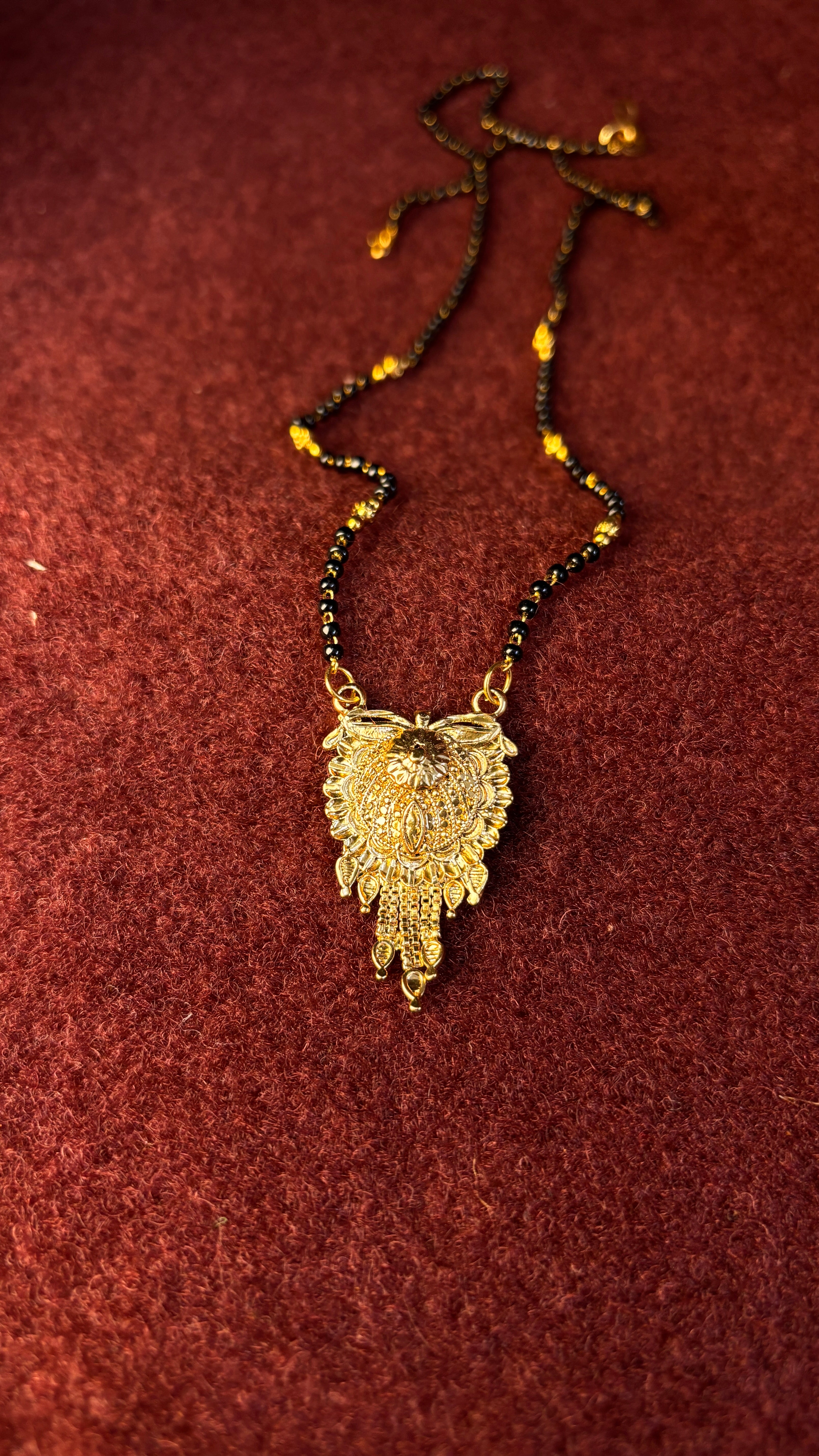 Single Line Black Beads SRJBB199