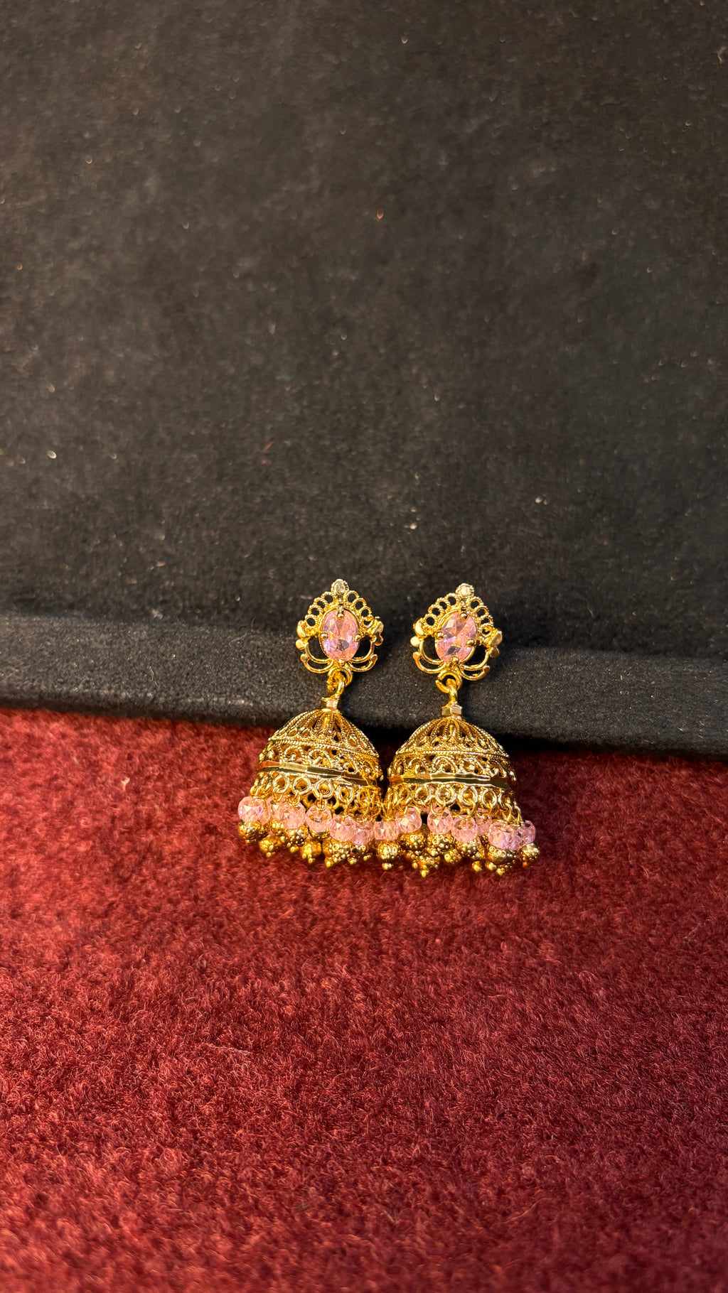 Baby Pink Jhumka SRJER399