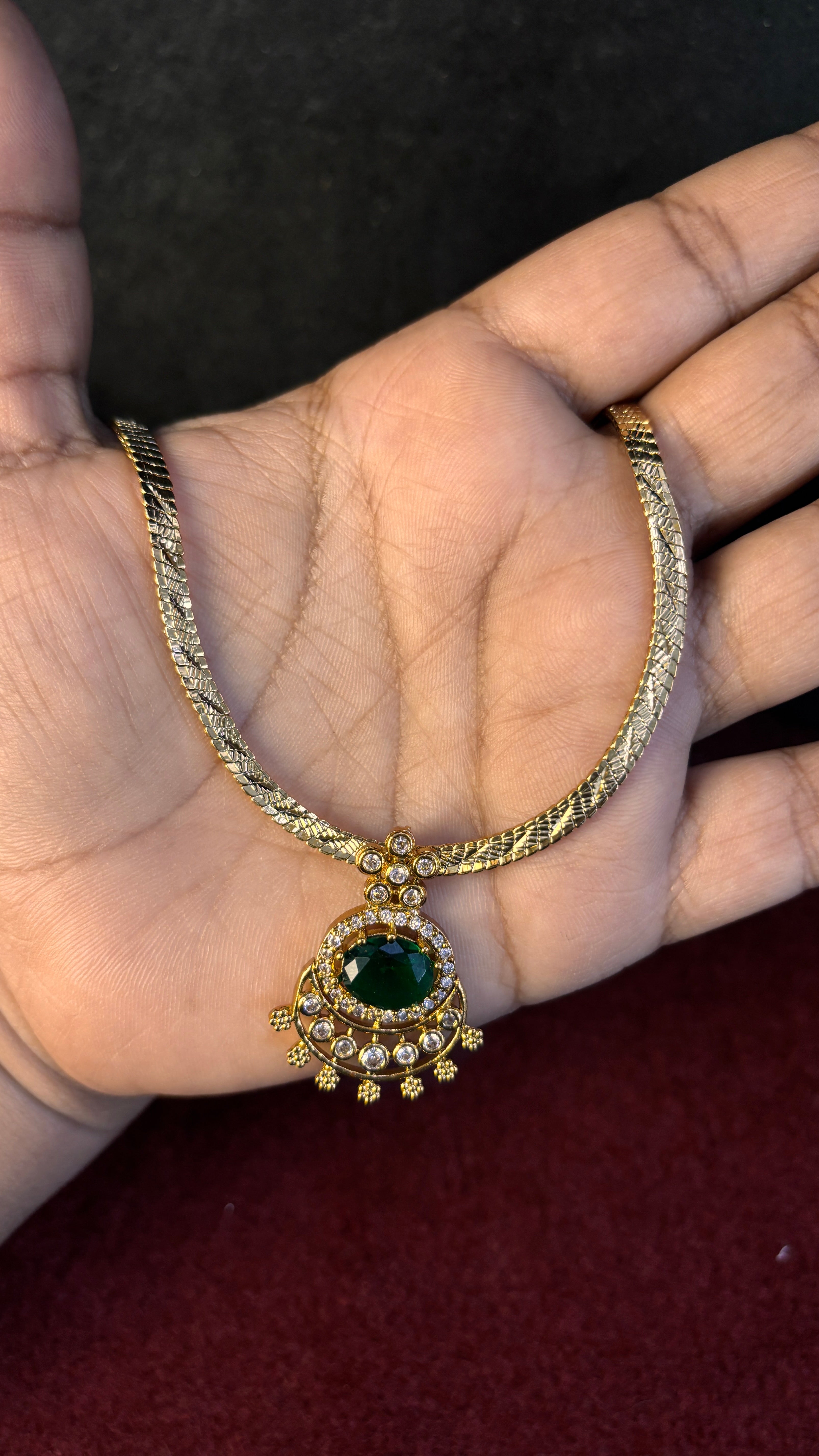 Green Stone Naan Patti SRJNP349