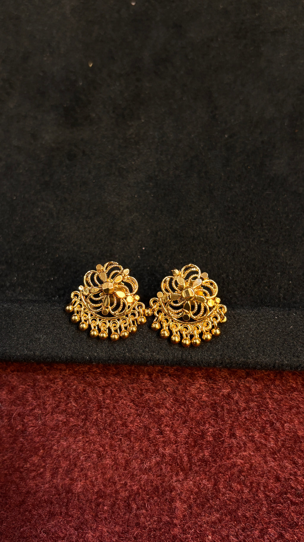 Gold Beads Studs SRJER82