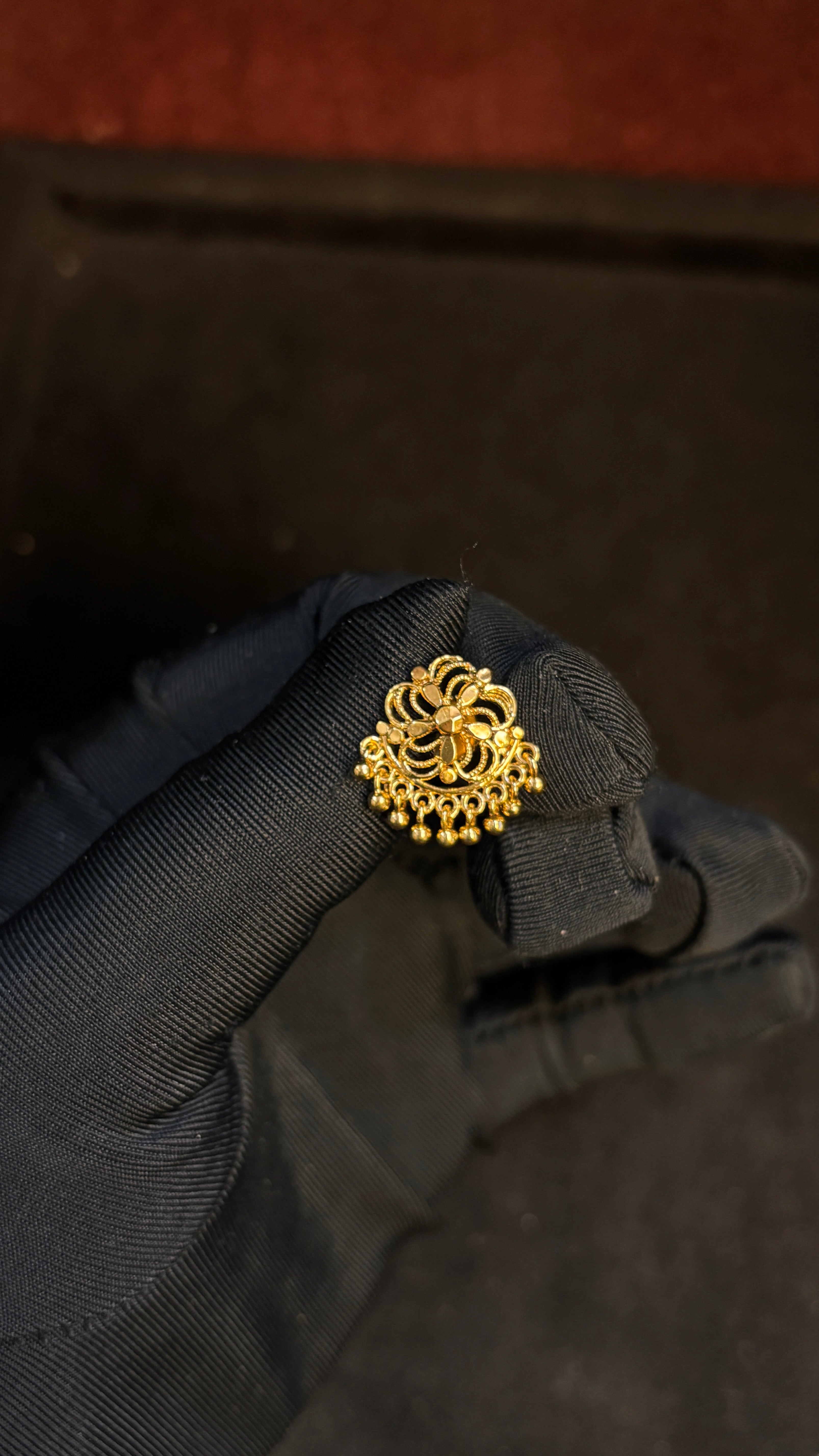 Gold Beads Studs SRJER82