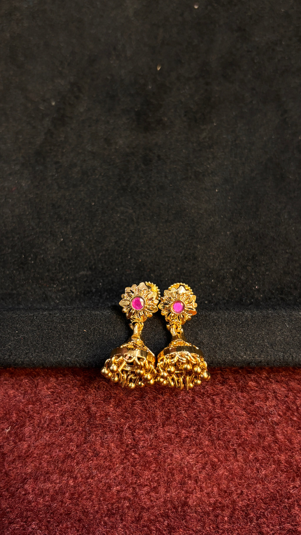 Pink Mini Jhumka SRJER85