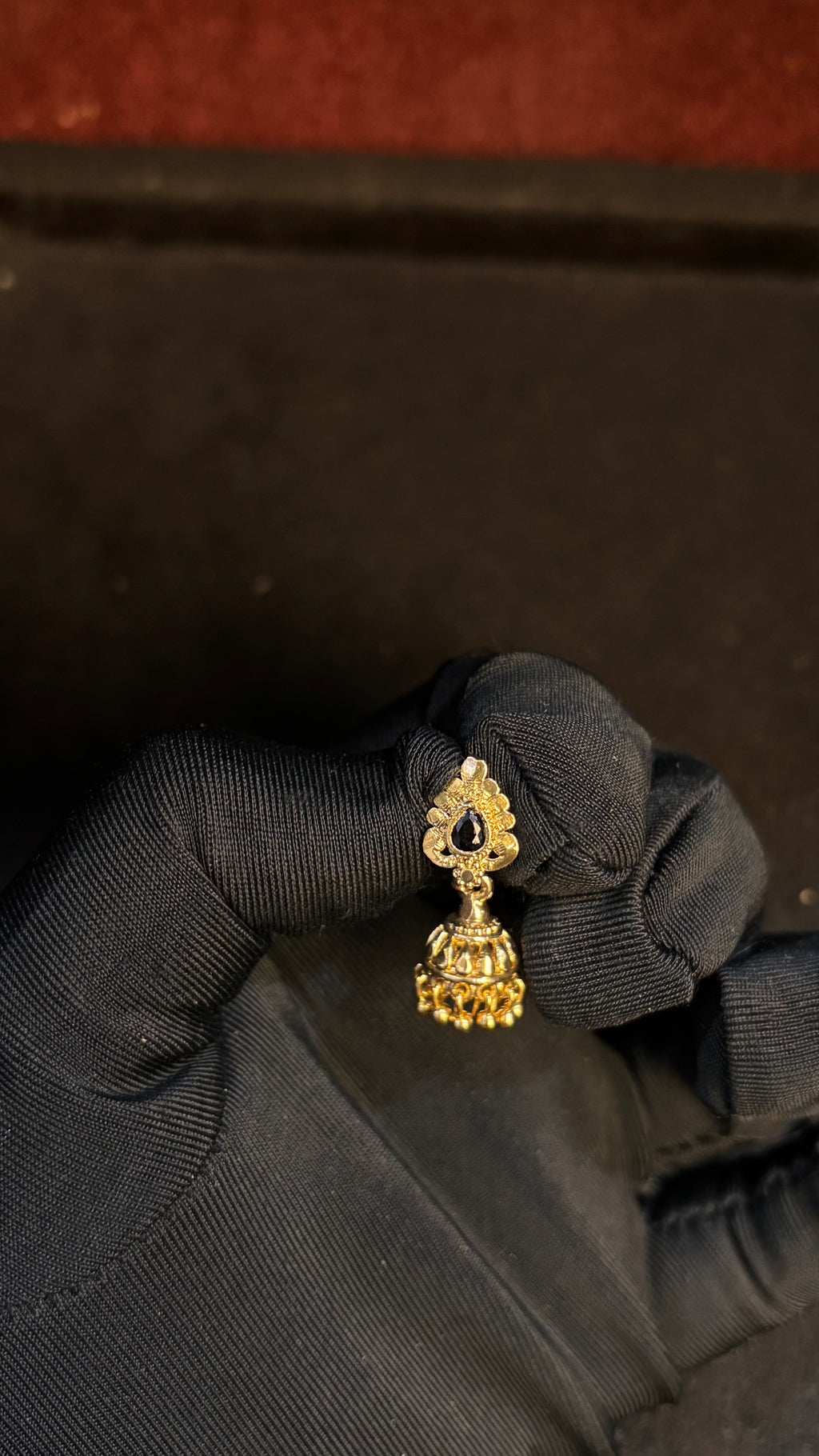 Black Mini Jhumka SRJER86