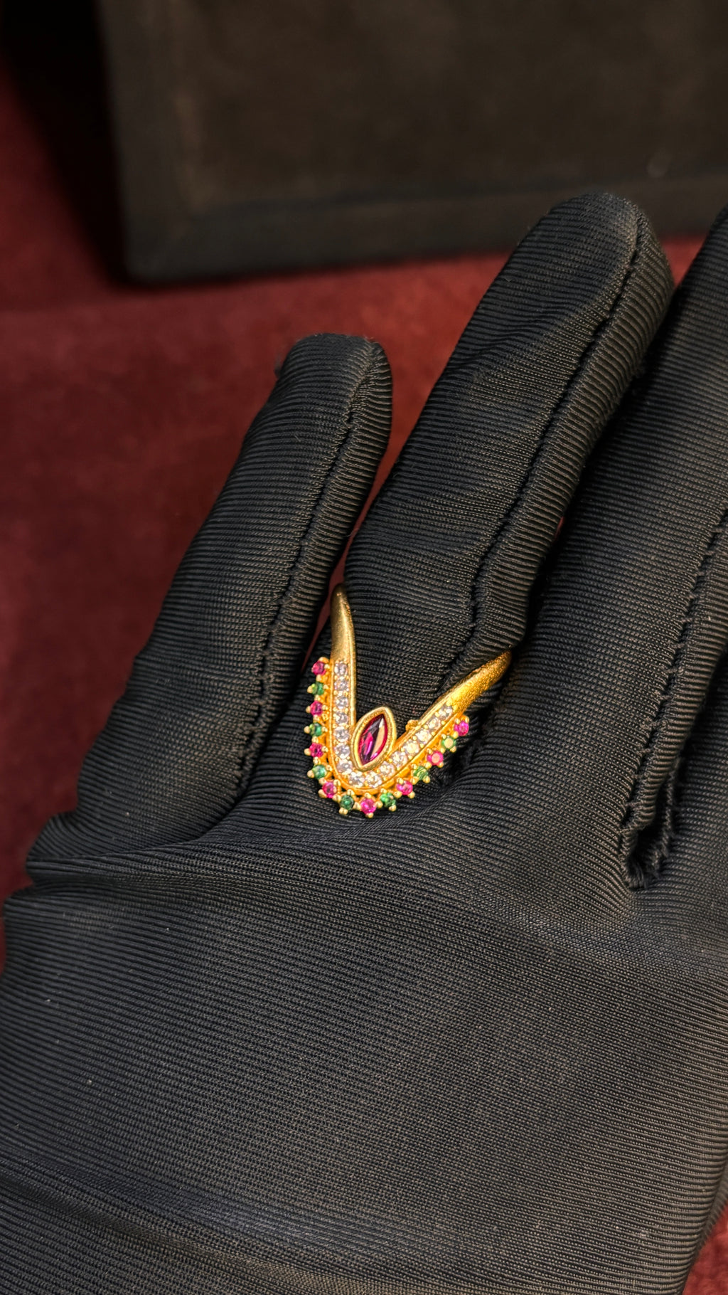 Panchaloham Multi Stone Vanki Ring SRJPR22