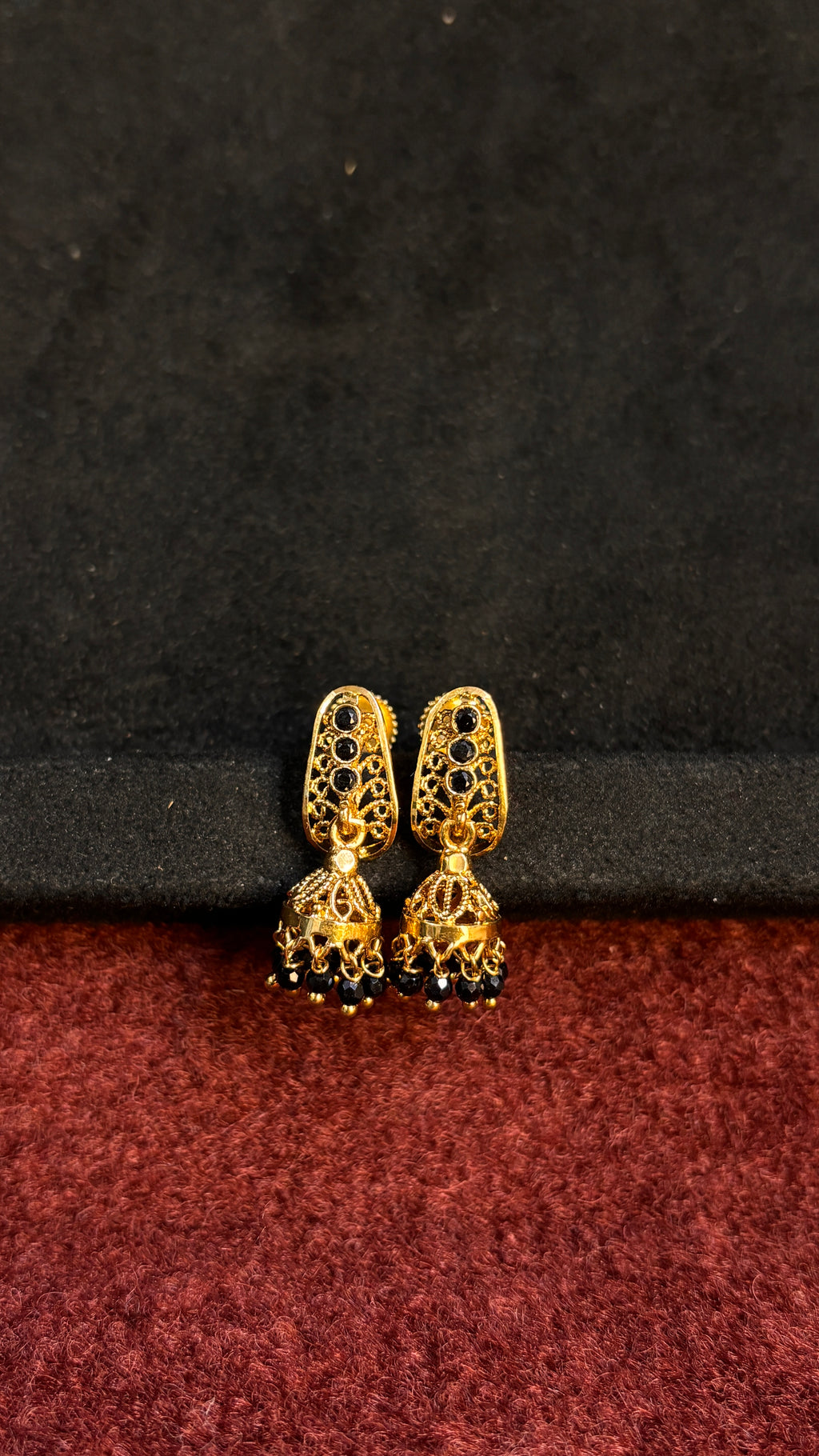 Black Stone Jhumka SRJER97