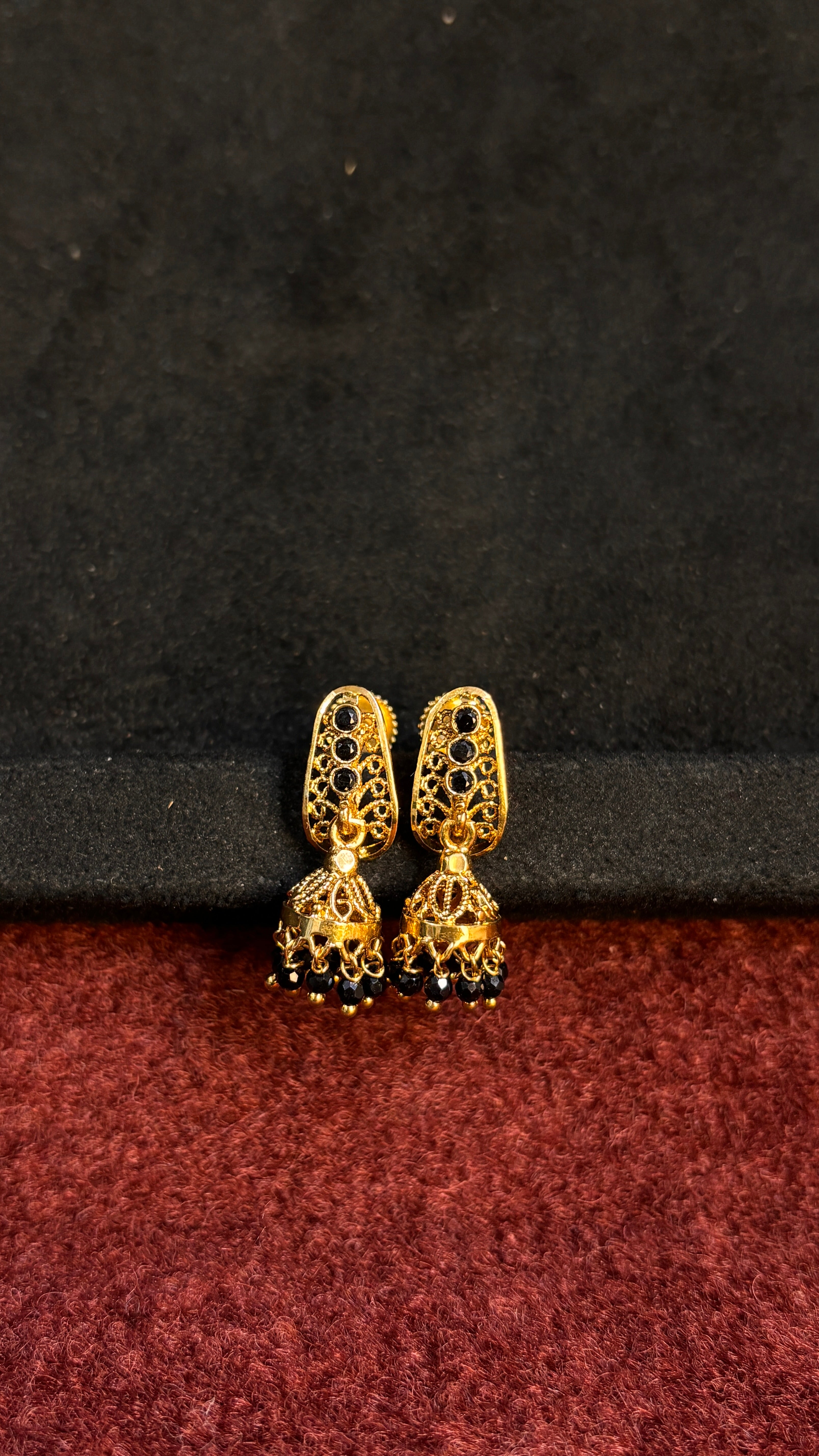 Black Stone Jhumka SRJER97