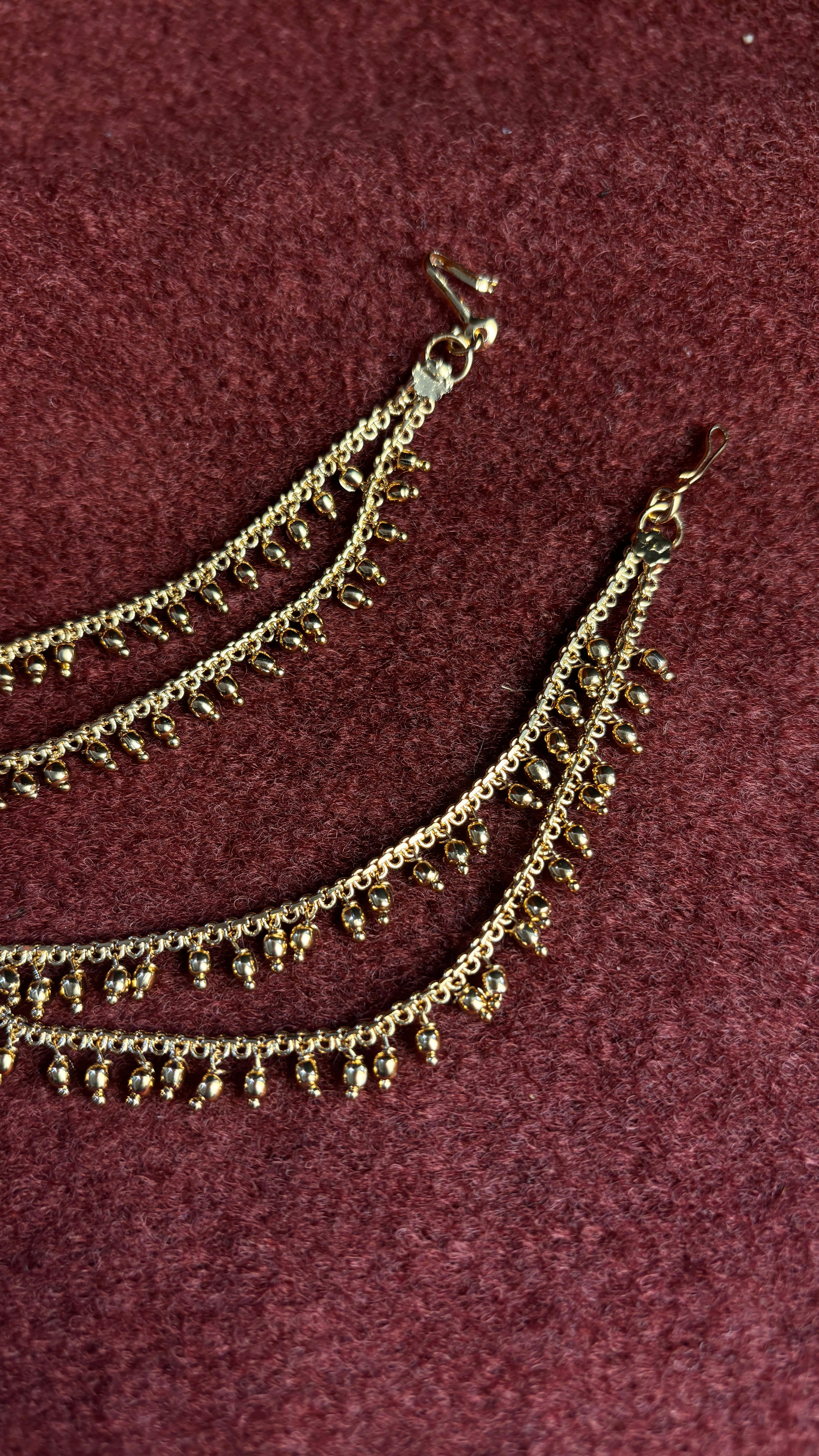 2 Line Gold Beads Chempaswaralu SRJCS06