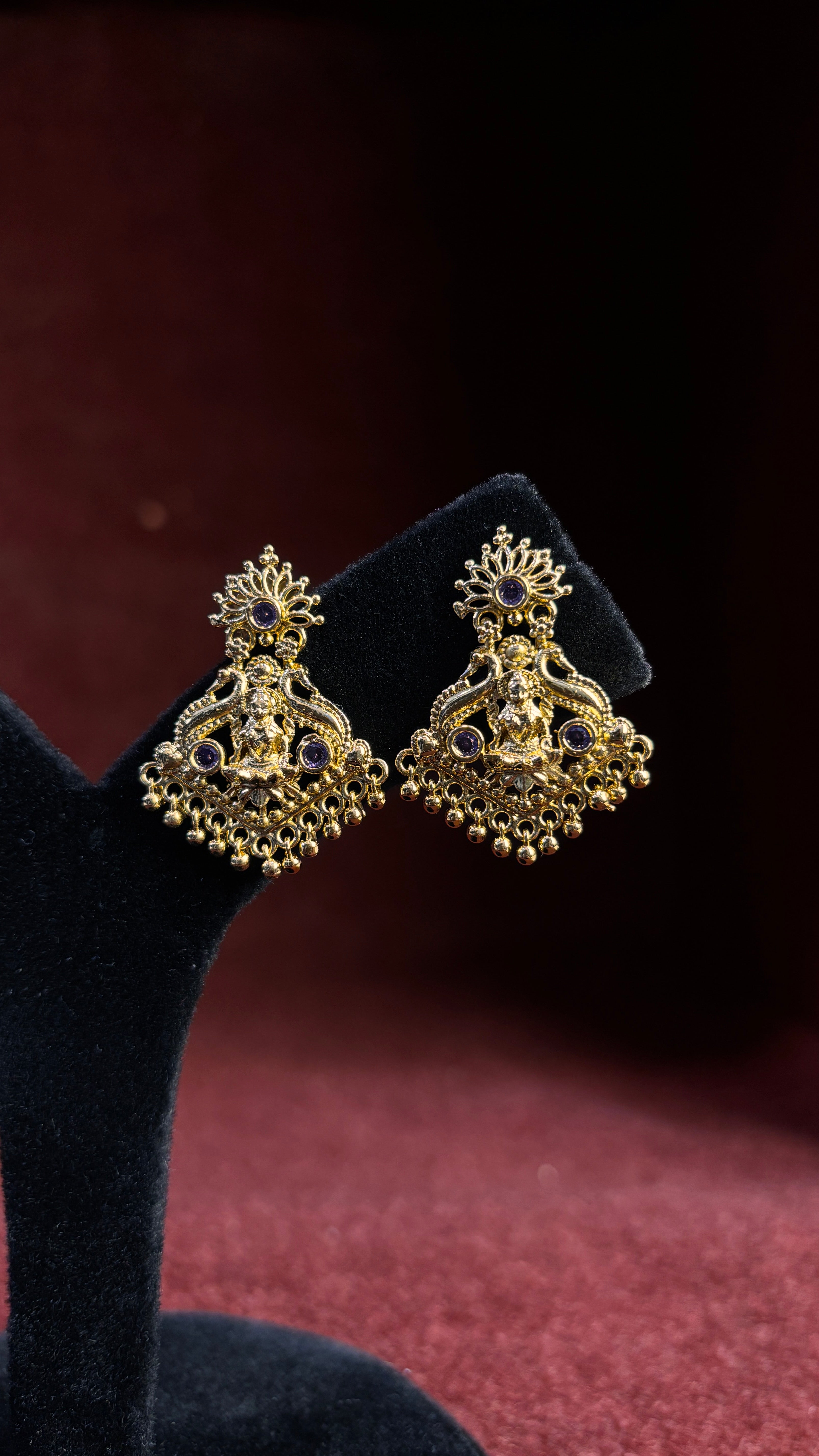 Laxmi Devi Lavender Earrings SRJER249