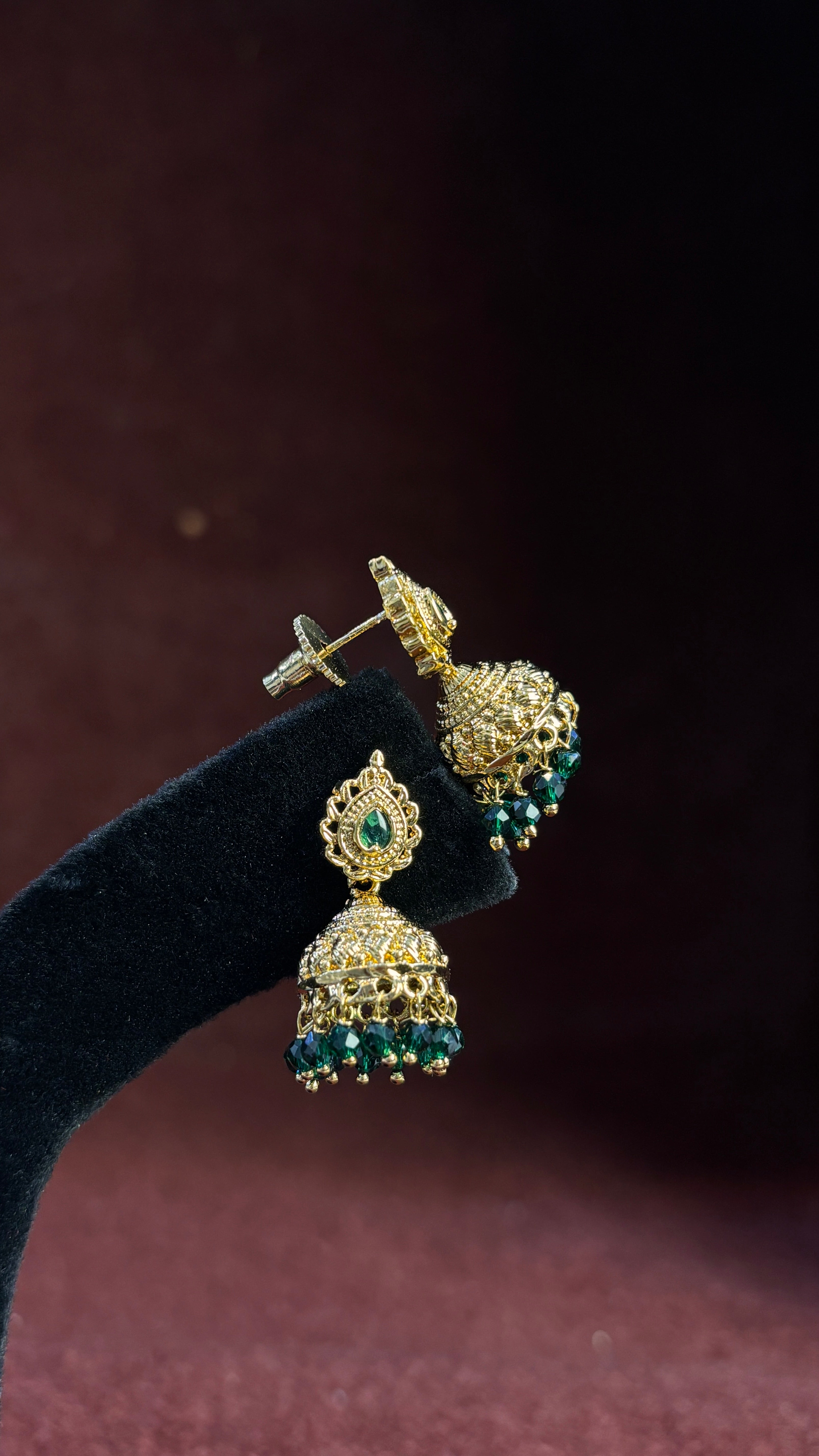 Green Jhumka SRJER299