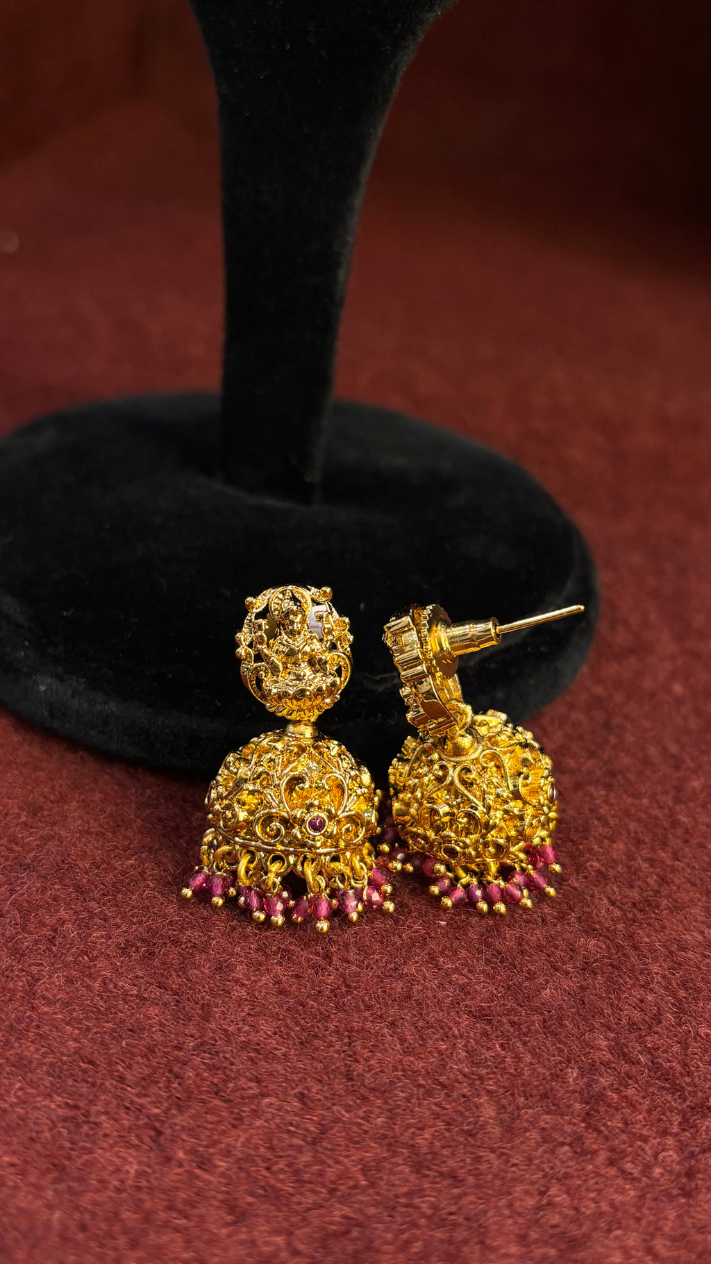 Pink Nakshi Jhumka SRJER490