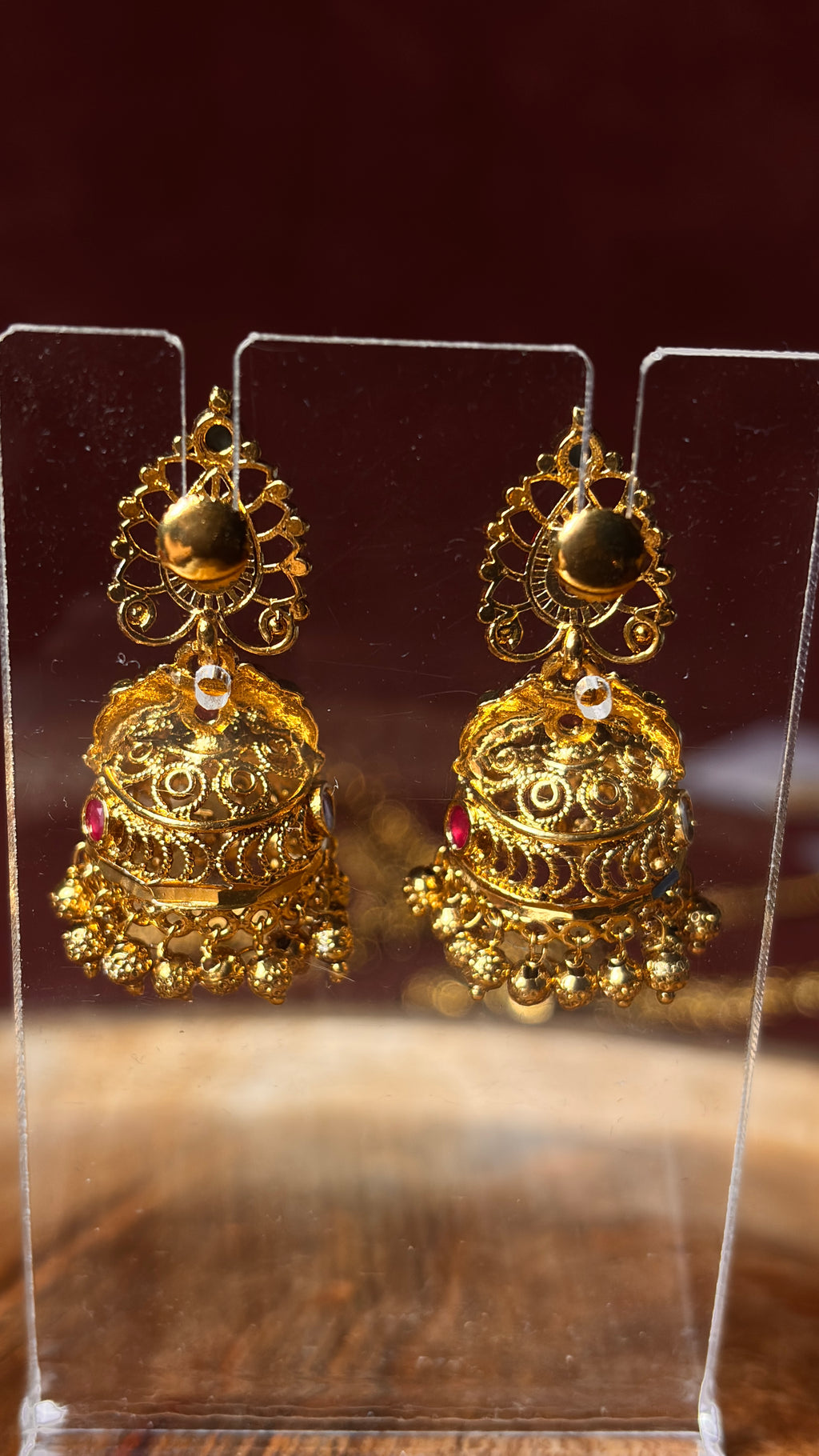 Gold Beads Jhumka SRJER129