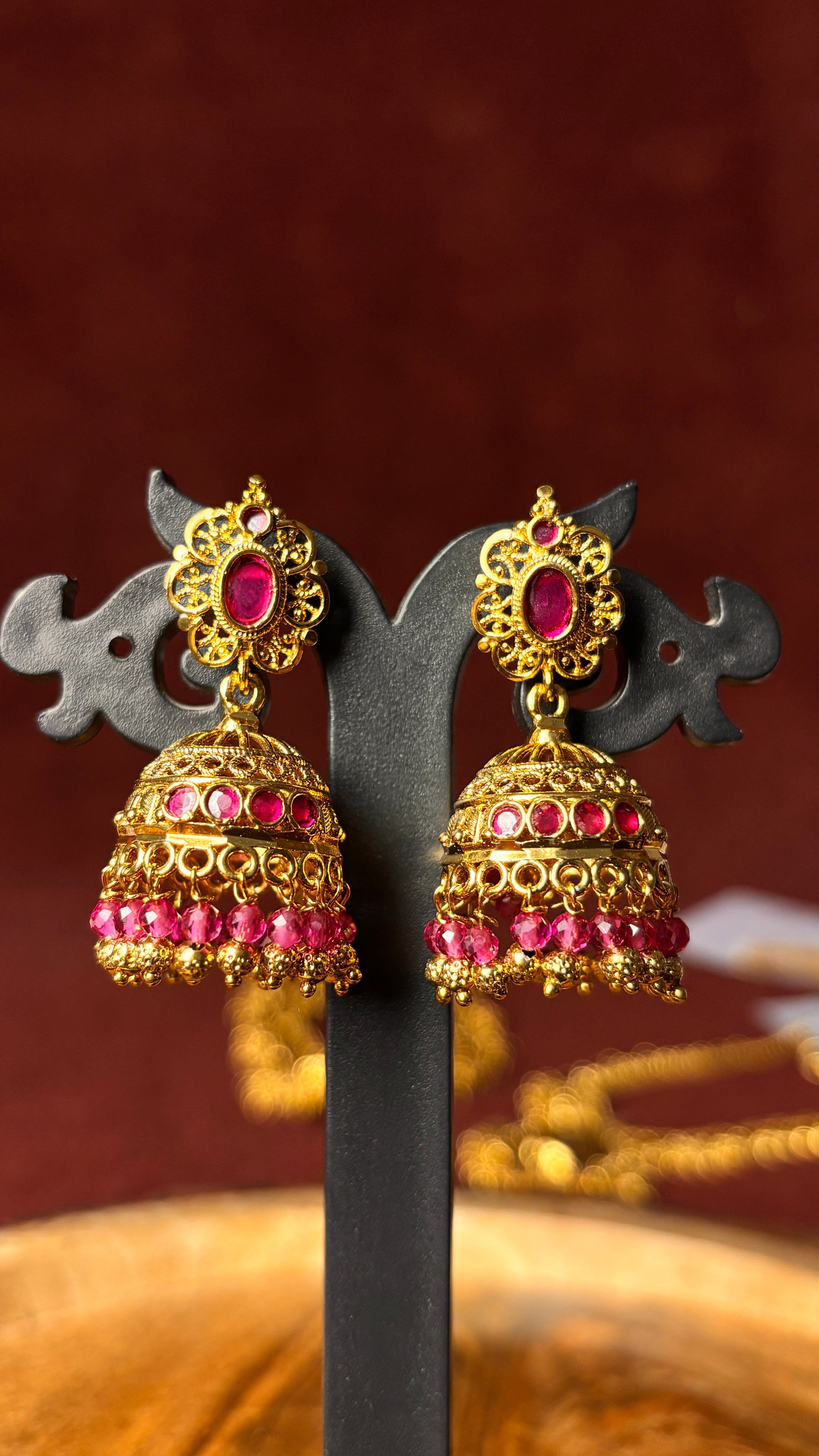 Pink Jhumka SRJER128