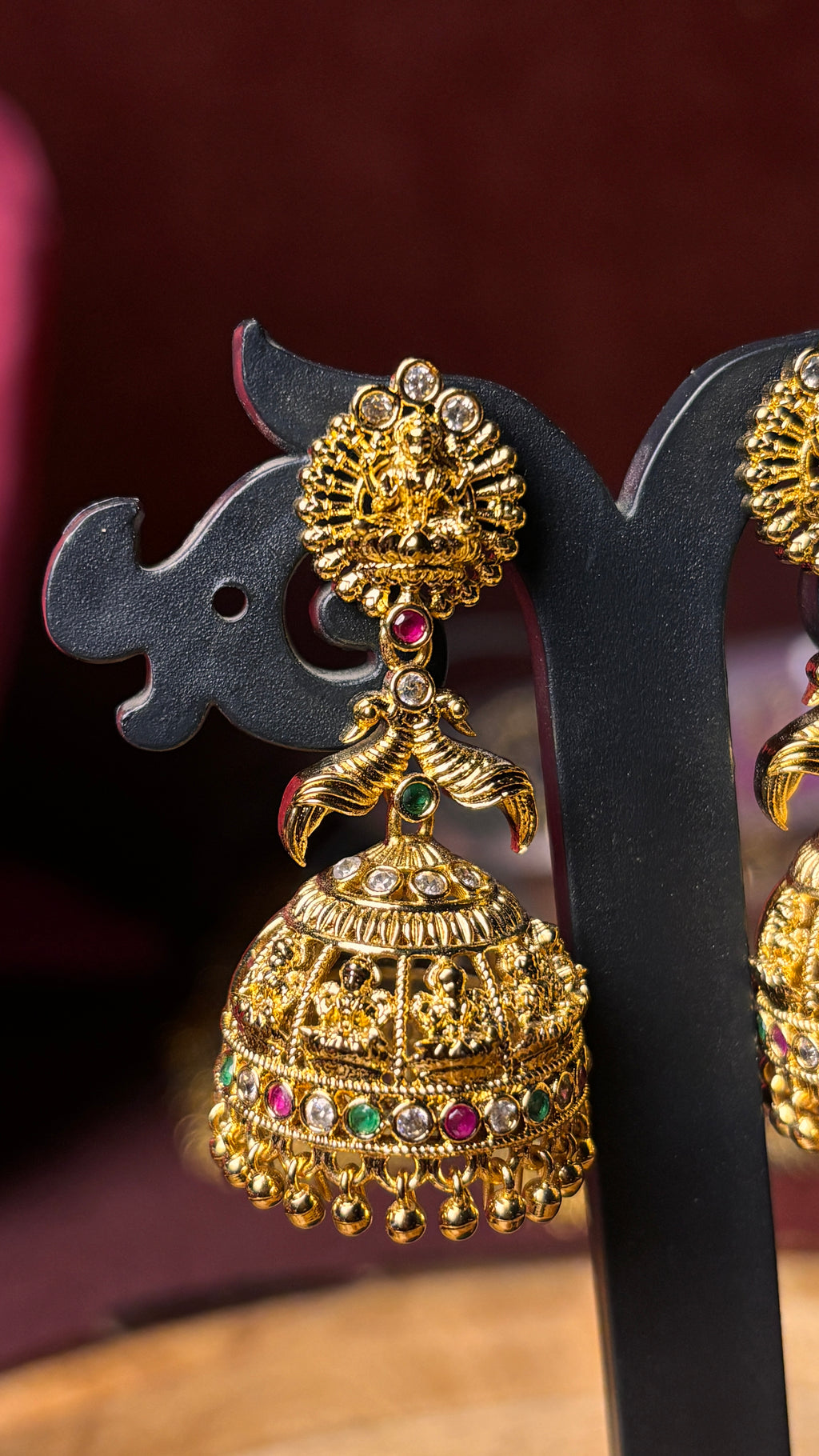 Gold Beads Jhumka (Big) SRJER121