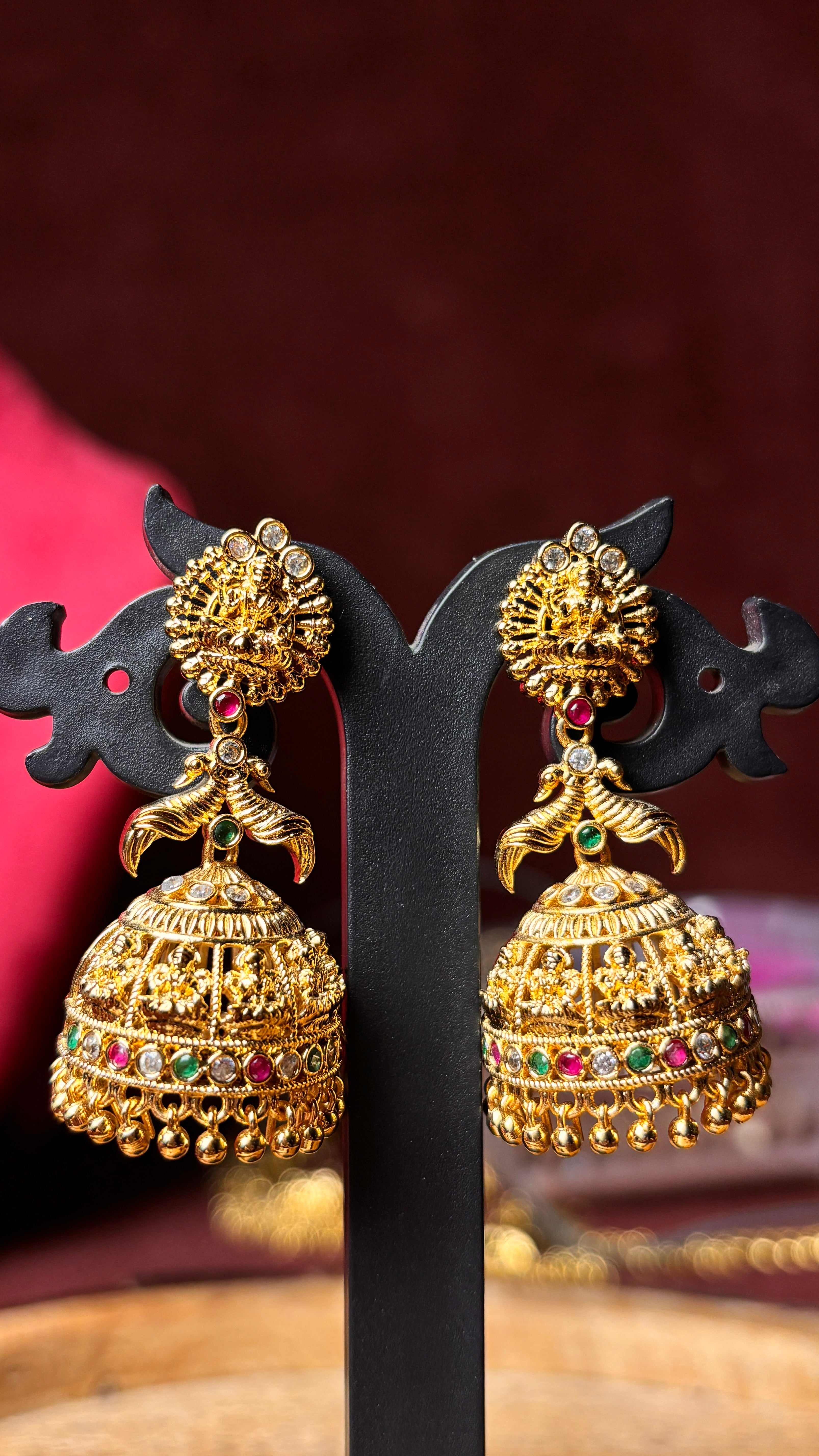 Gold Beads Jhumka (Big) SRJER121