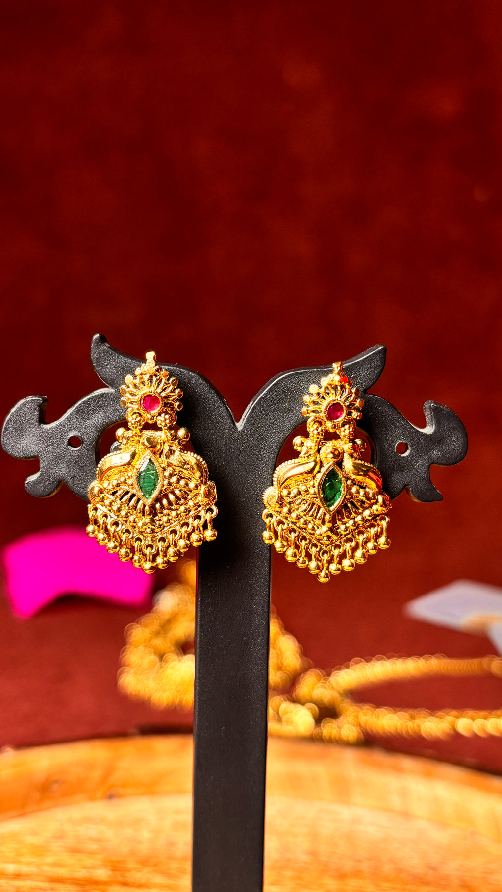 Green Stone Earrings SRJER112