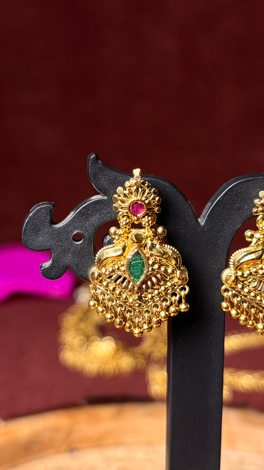 Green Stone Earrings SRJER112
