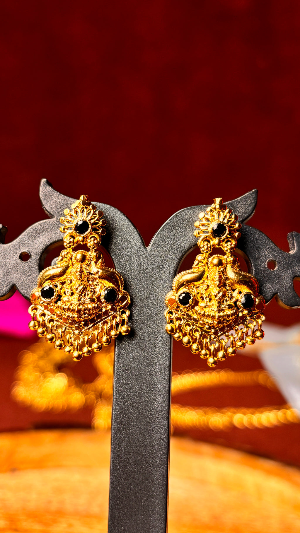 Black Stone Earrings SRJER111