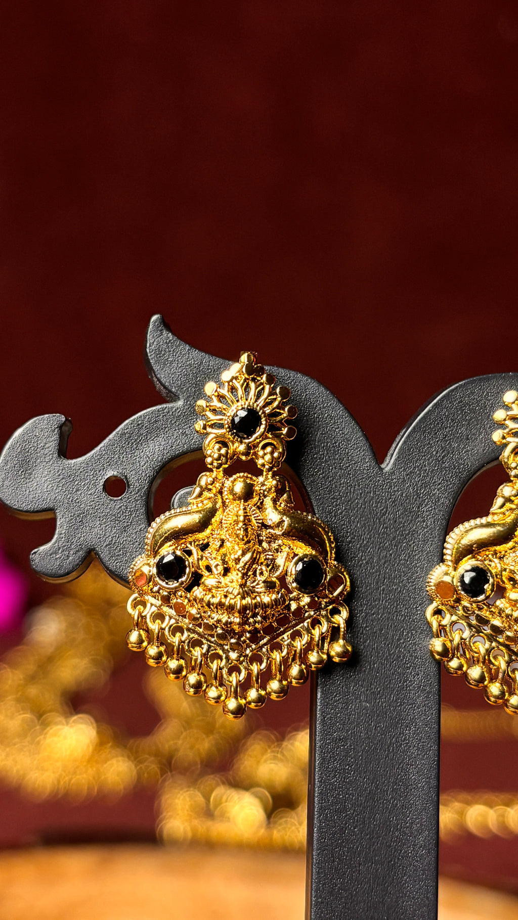 Black Stone Earrings SRJER111