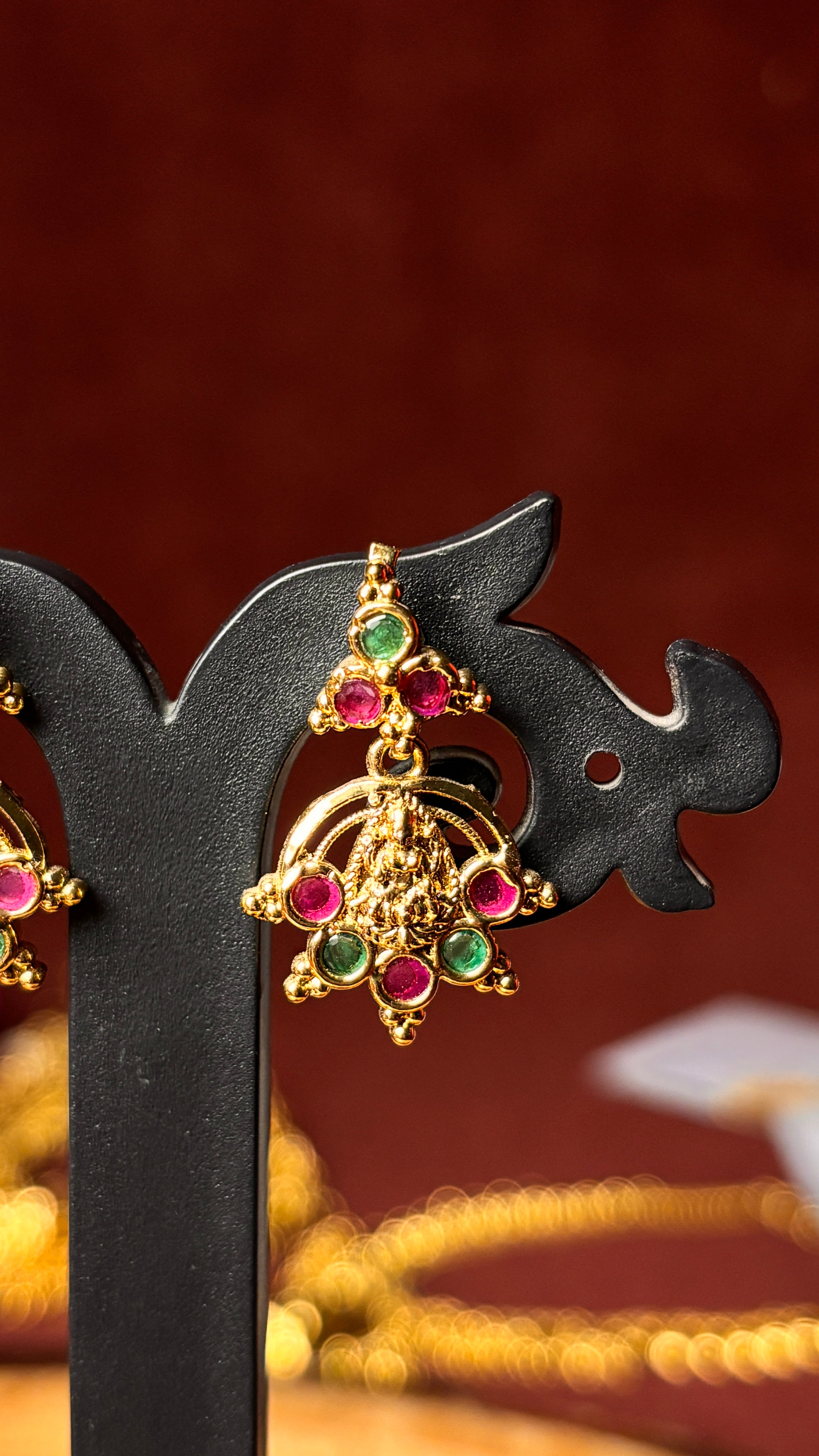 Pink & Green Earrings SRJER107